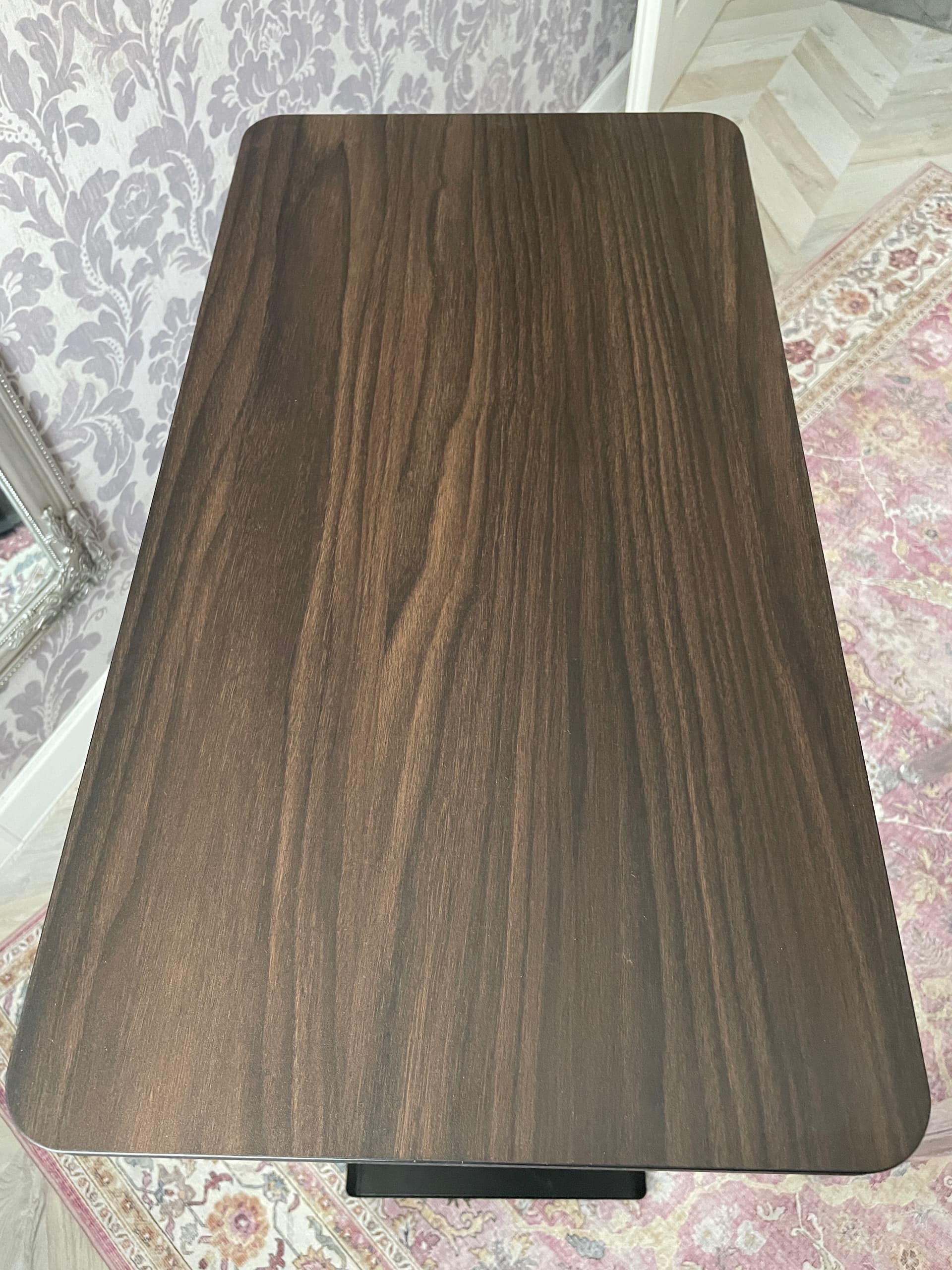 BOLLSIDAN Stolik pod laptopa, orzech/czarny, 68x36 cm