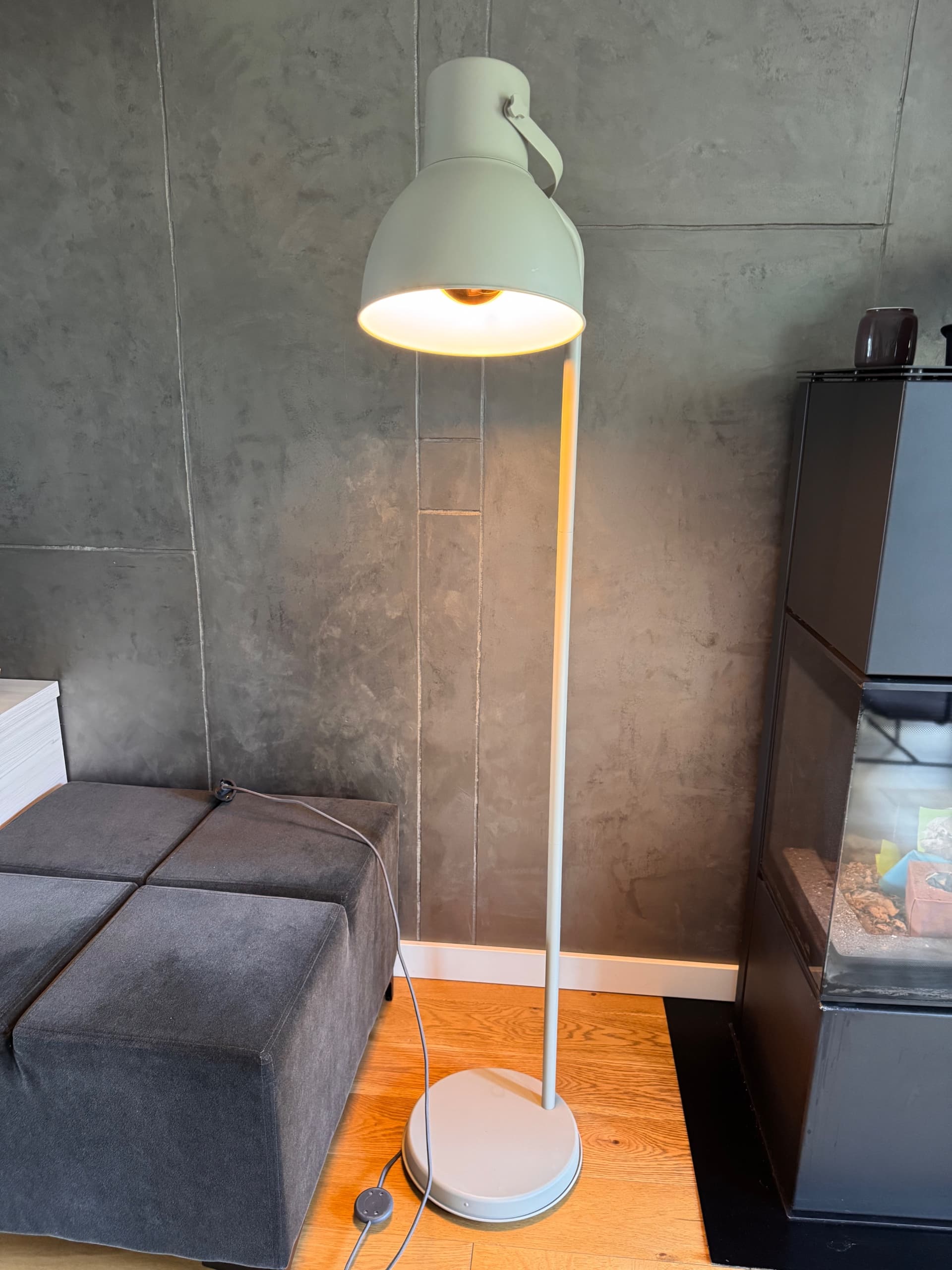HEKTAR lampa podłogowa, ciemnoszary
