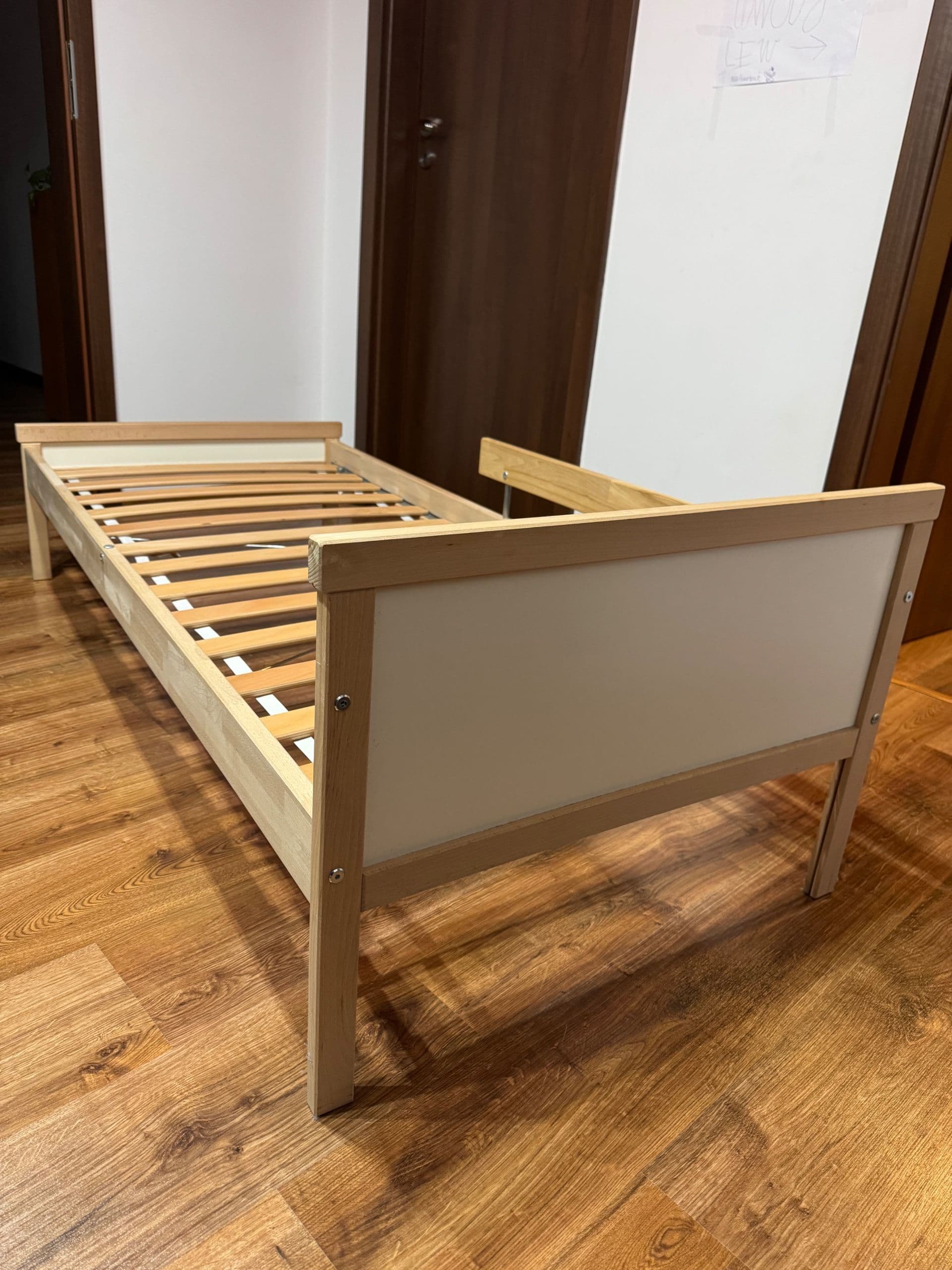 SNIGLAR rama łóżka z dnem z listew, buk, 70x160 cm