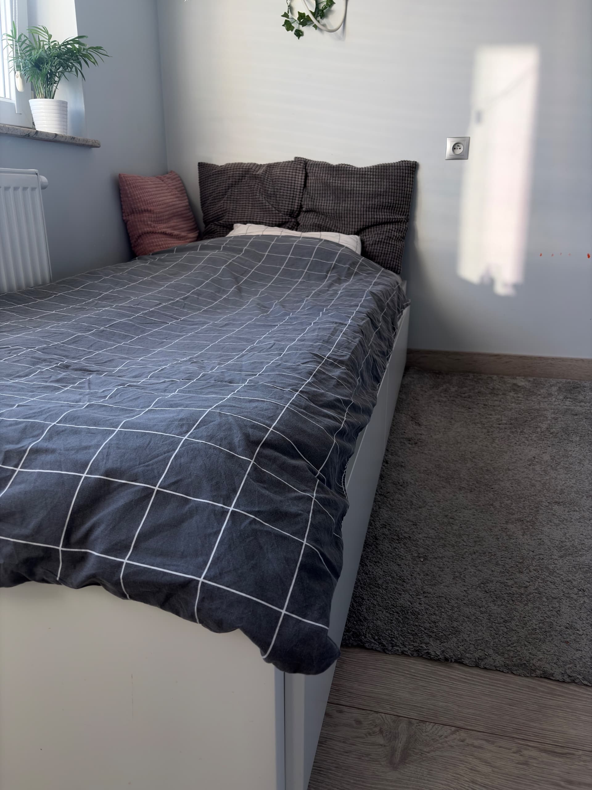 FLEKKE rama leżanki z 2 szufladami, biały, 80x200 cm