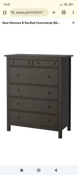 Komoda Hemnes czarnybrąz