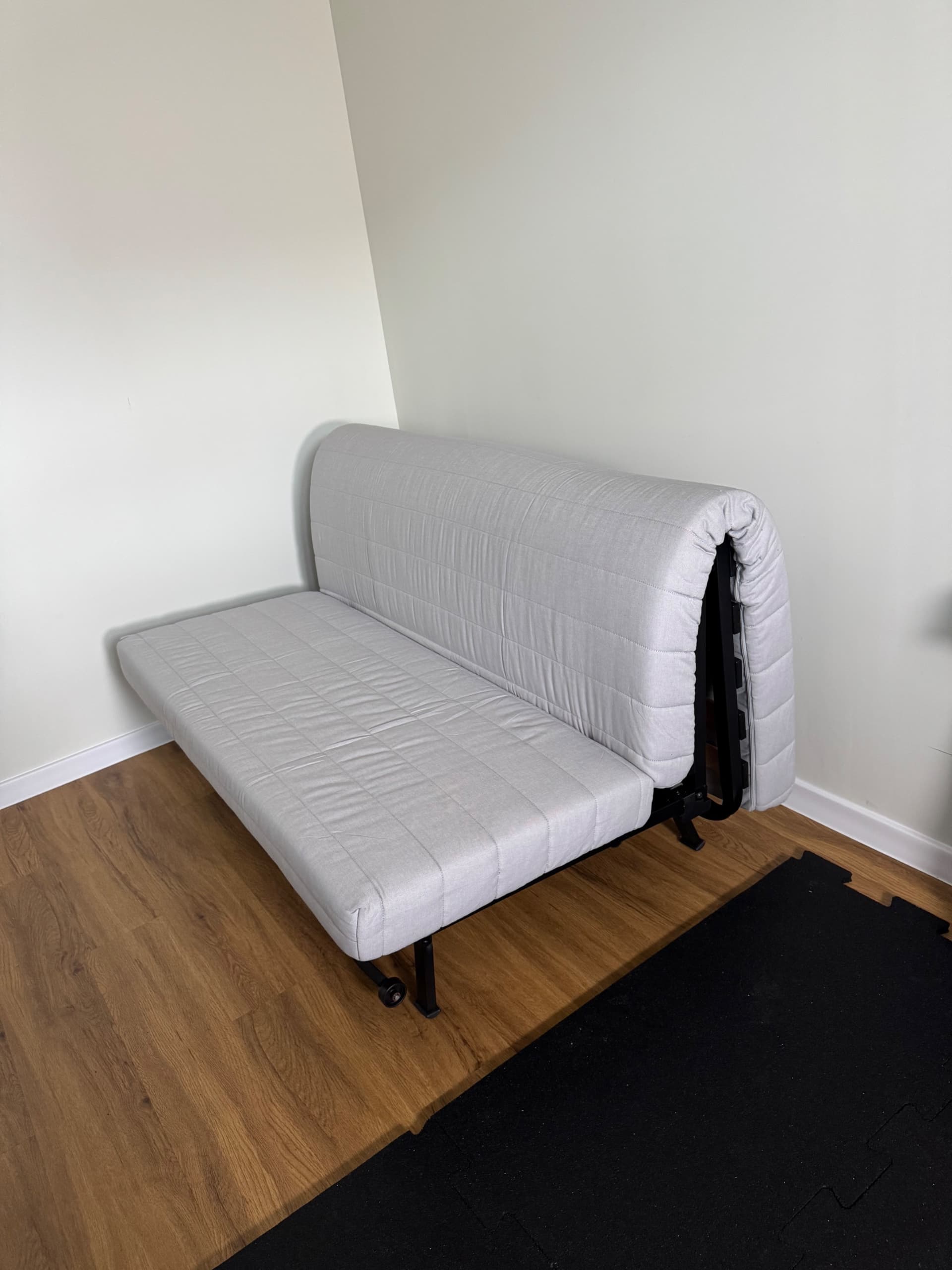 LYCKSELE LÖVÅS sofa 2-osobowa, rozkładana, Vansbro ciemnoszary