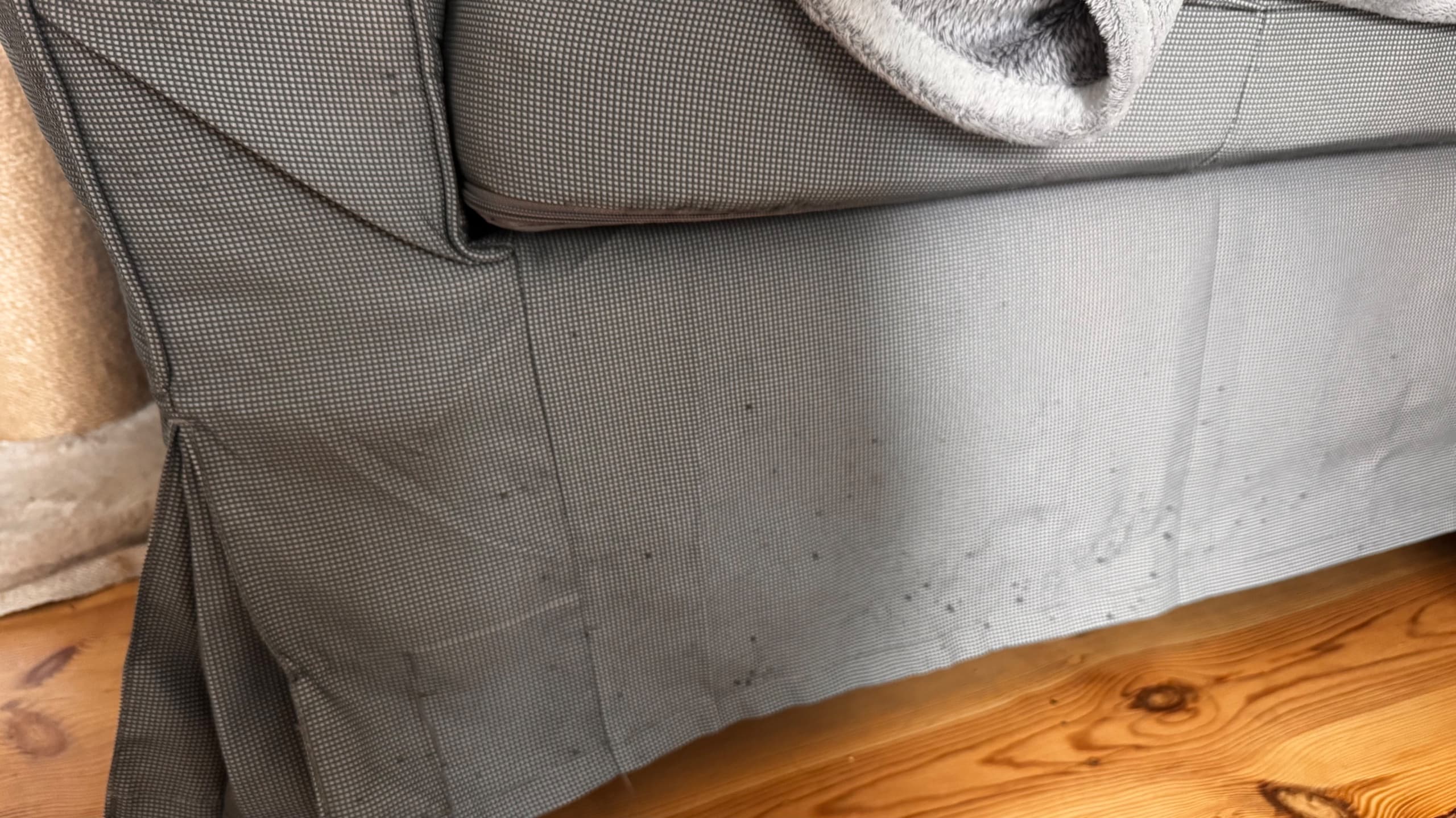 EKTORP sofa 3-osobowa z szezlongiem, Hakebo ciemnoszary