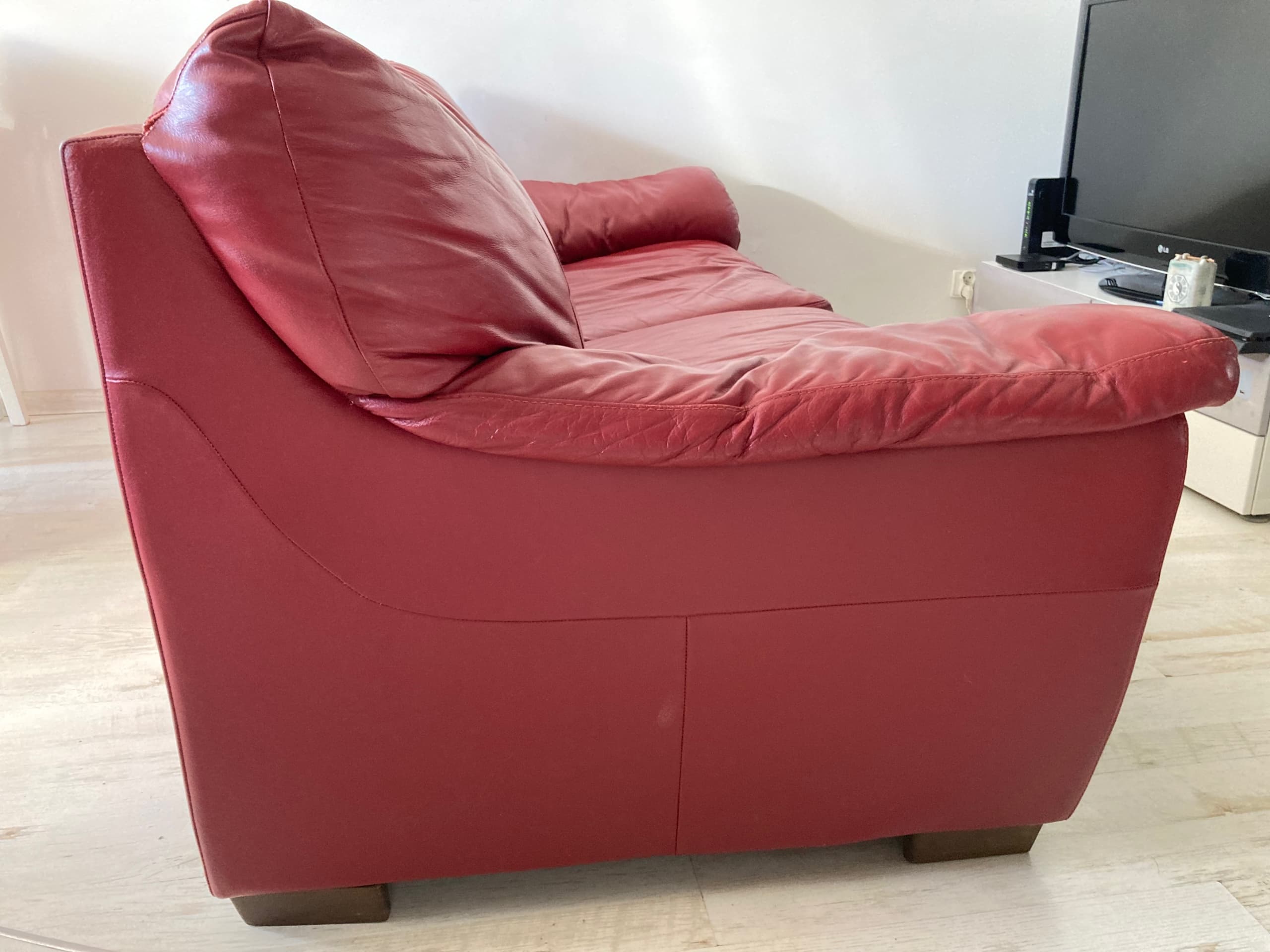 Sofa skórzana Alvros 3 osobowa funkcja spania