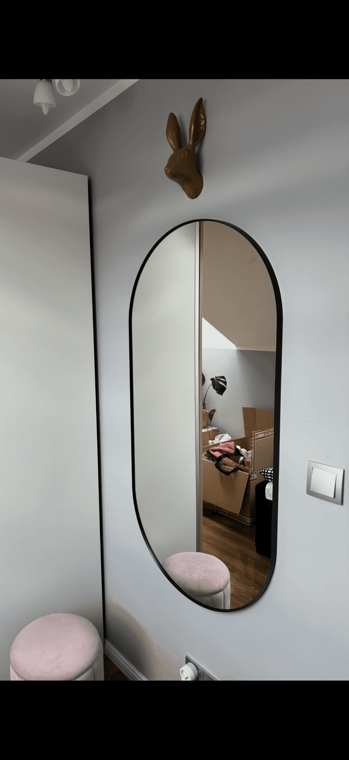 LINDBYN lustro, czarny, 60x120 cm