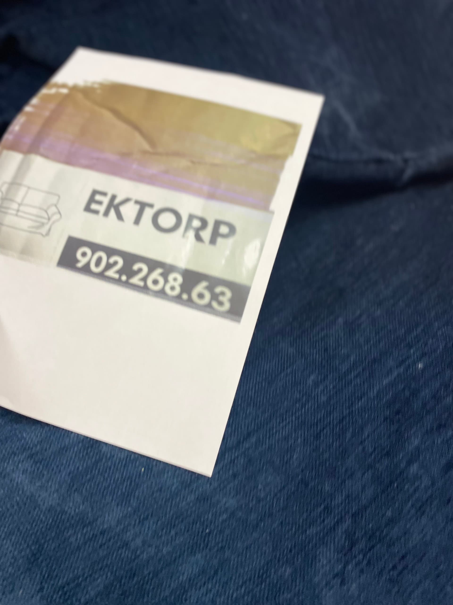 EKTORP pokrycie sofy 2 osobowej, Kilanda granatowy