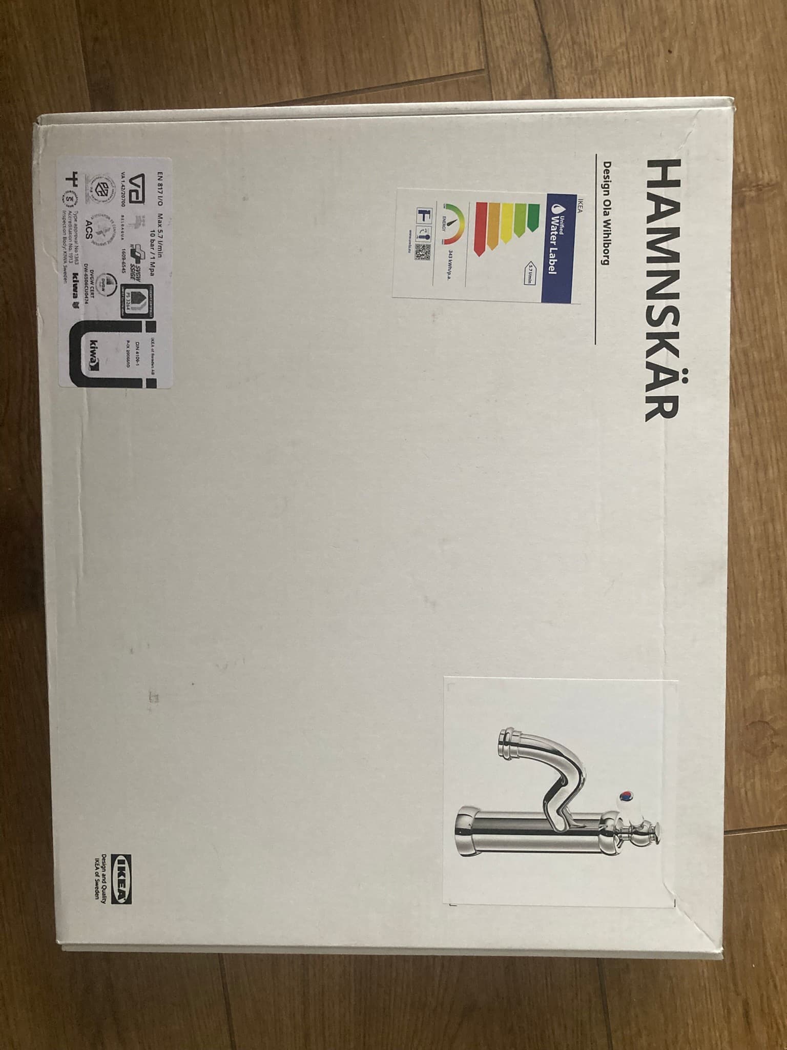 HAMNSKÄR bateria umywalkowa, chrom