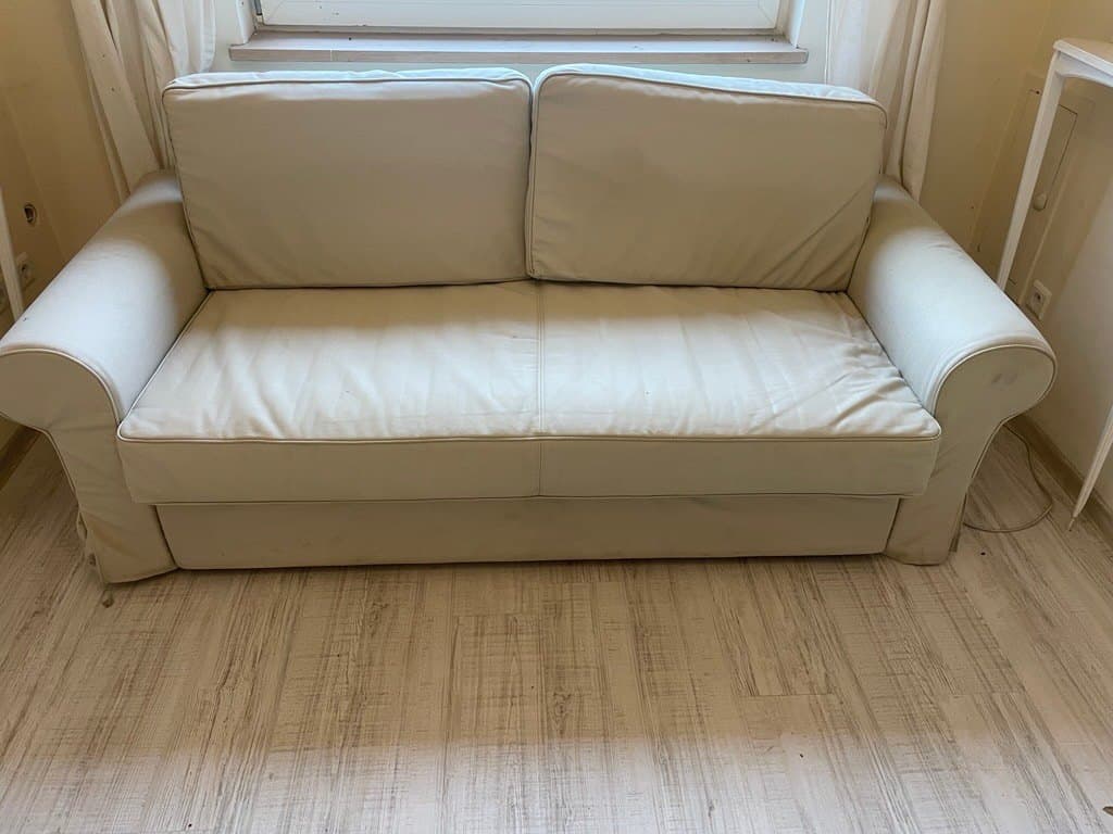 HYLTARP sofa 2-osobowa, rozkładana, Gransel naturalny