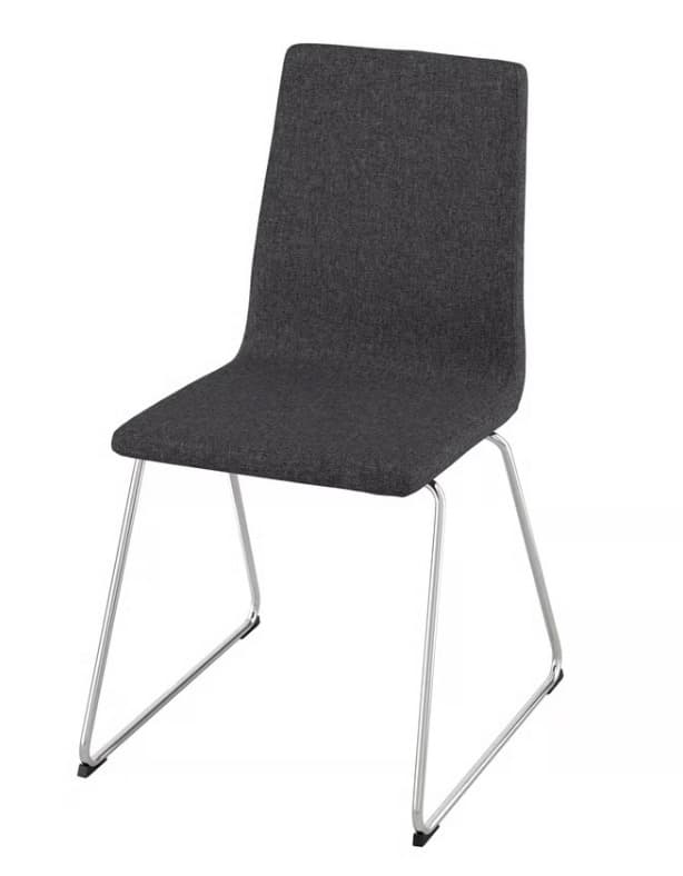 LILLÅNÄS krzesło, chrom/Gunnared ciemnoszary