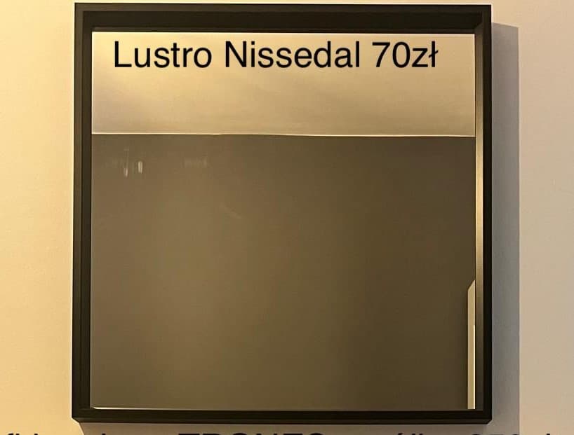 NISSEDAL lustro, czarny, 65x65 cm