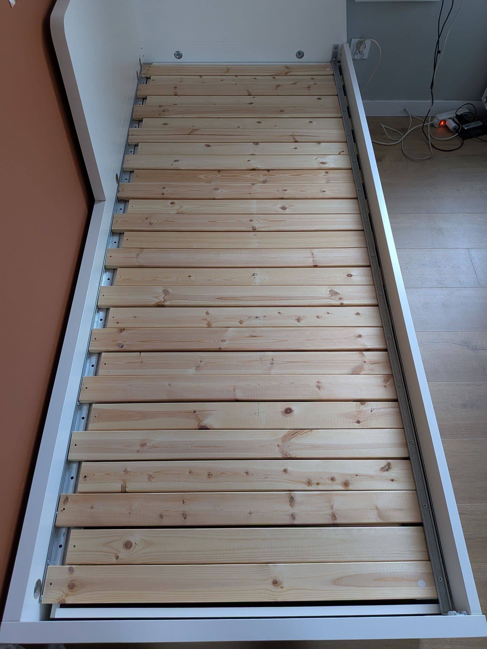 FLEKKE rama leżanki z 2 szufladami, biały, 80x200 cm