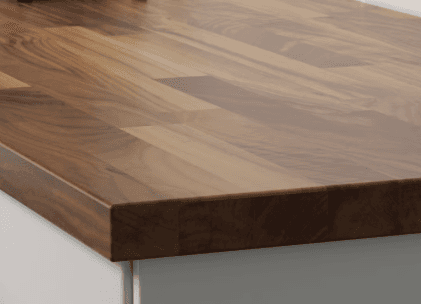 KARLBY blat, orzech/fornir, 246x3.8 cm