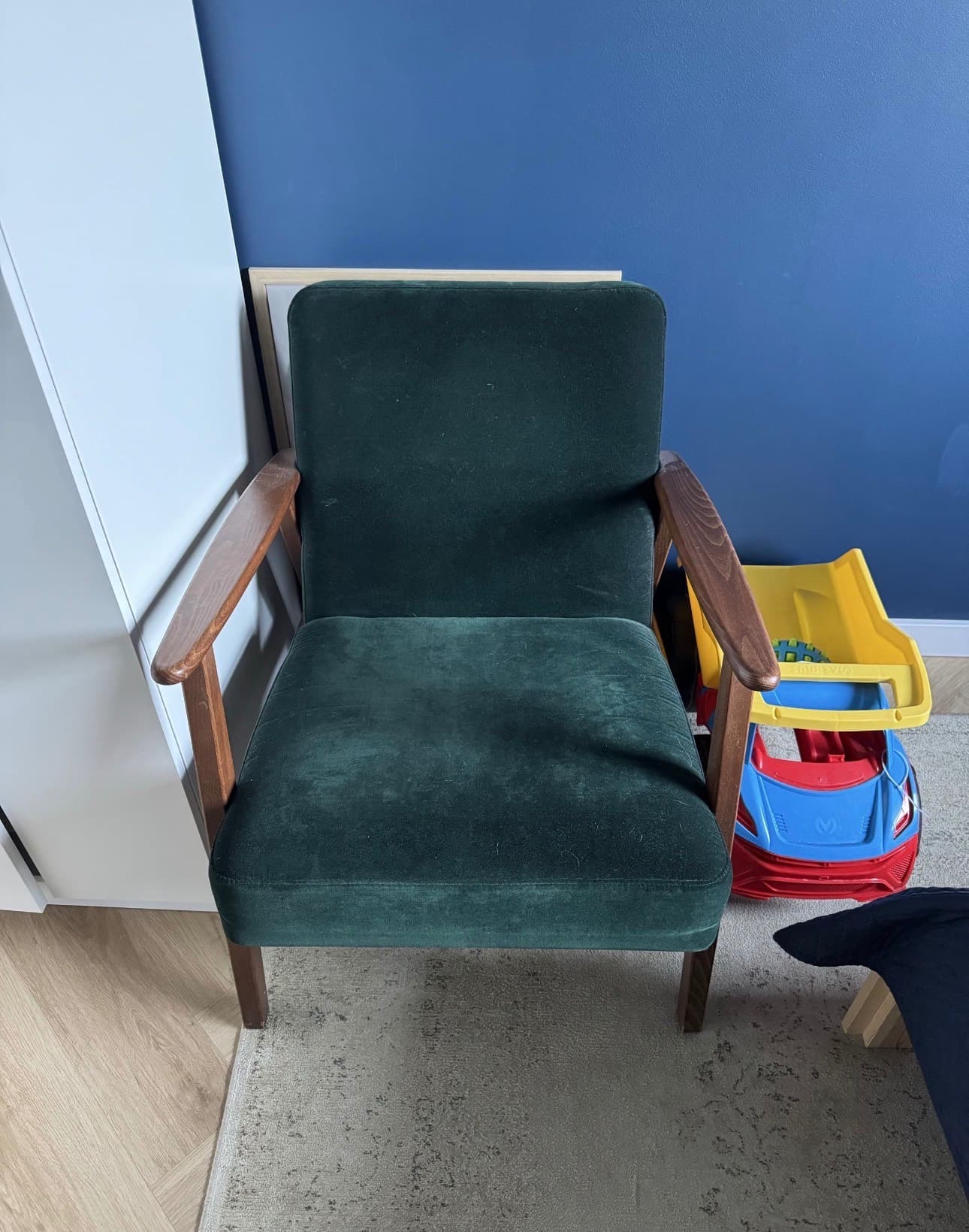 EKENÄSET fotel, Kelinge szaroturkusowy