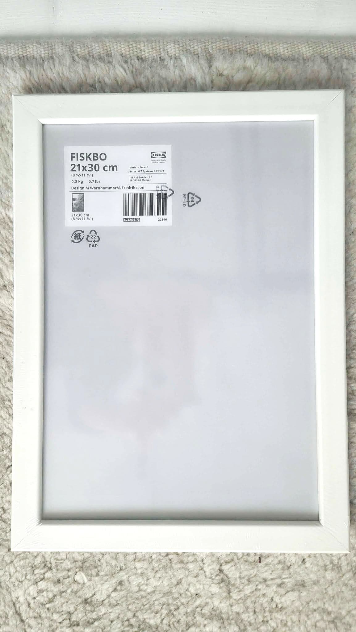FISKBO ramka, biały, 21x30 cm