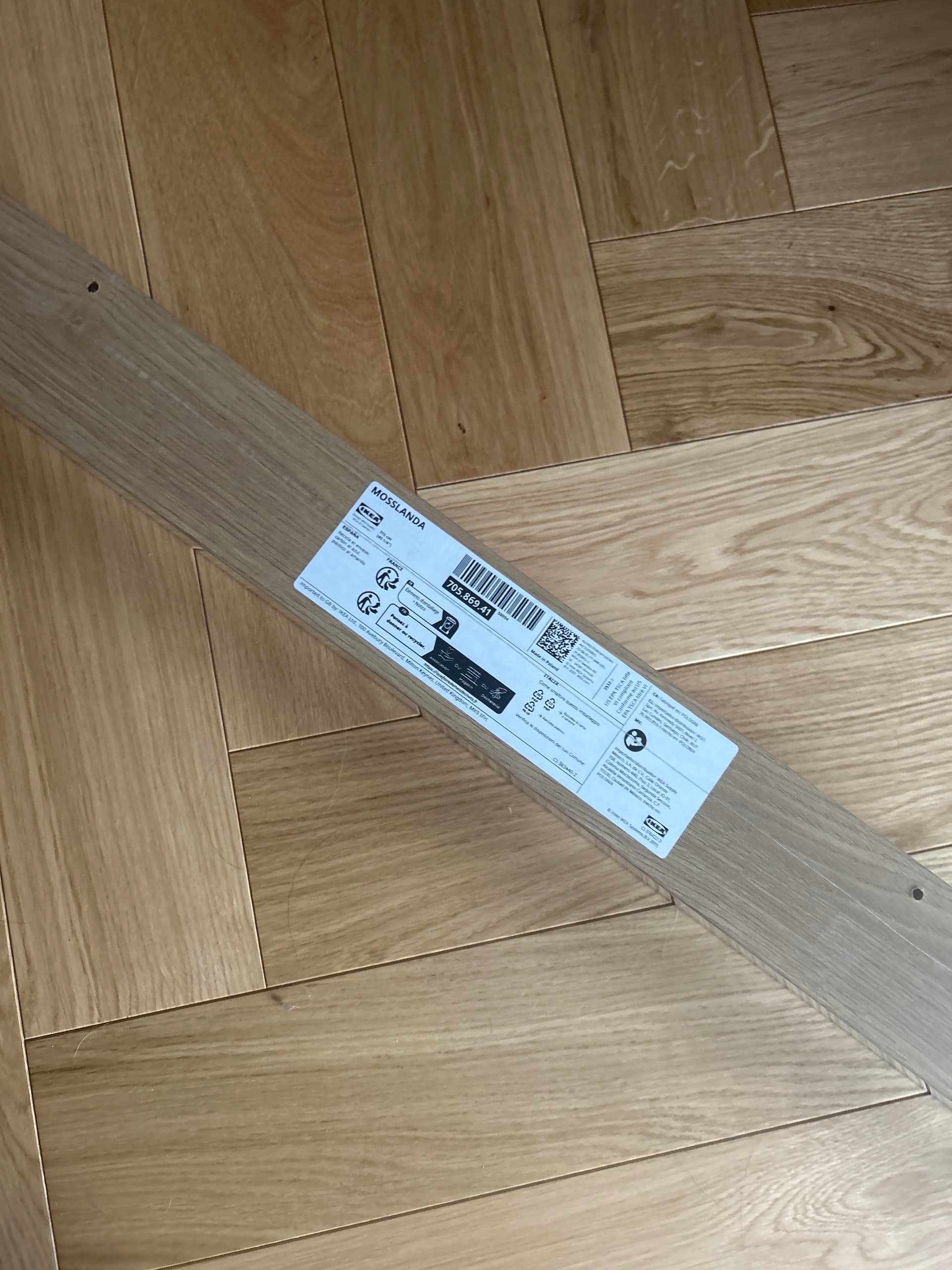 MOSSLANDA półka na zdjęcia, imit. dębu, 55 cm