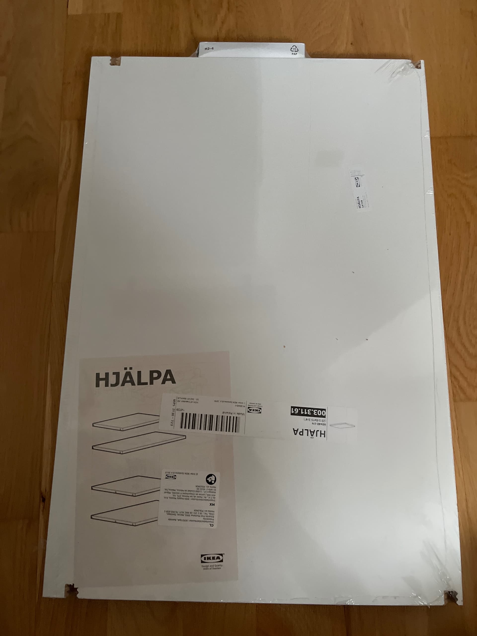 HJÄLPA półka, biały, 60x40 cm