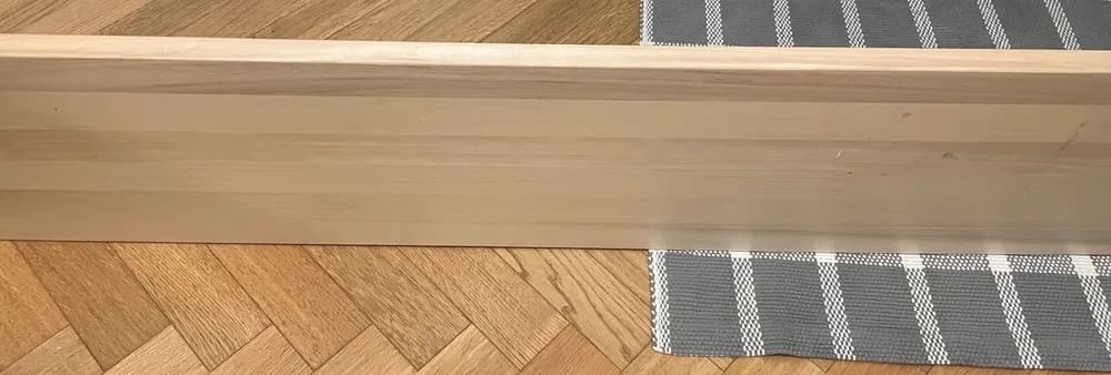 TRANHULT / SANDSHULT półka ścienna, osika, 120x30 cm
