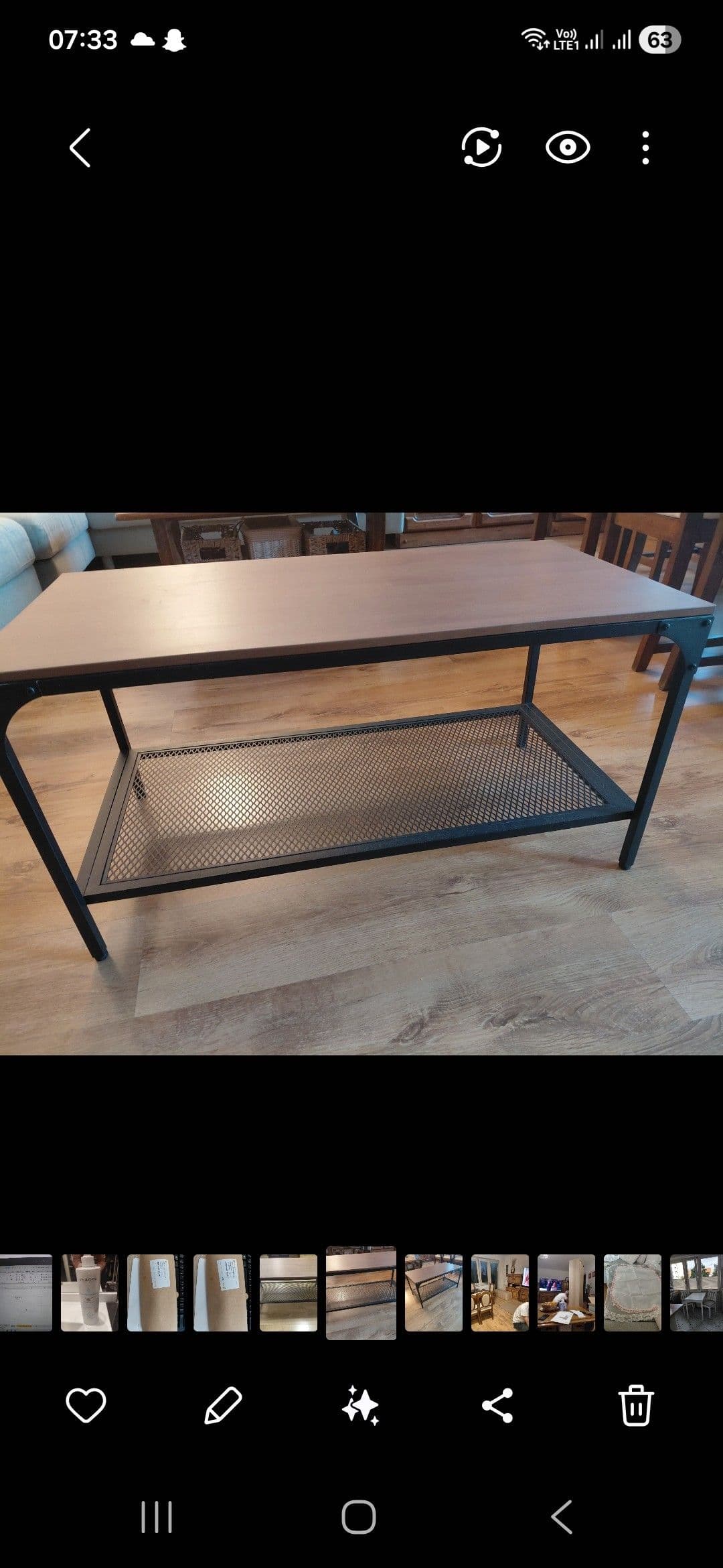 FJÄLLBO stolik kawowy, czarny, 90x46 cm
