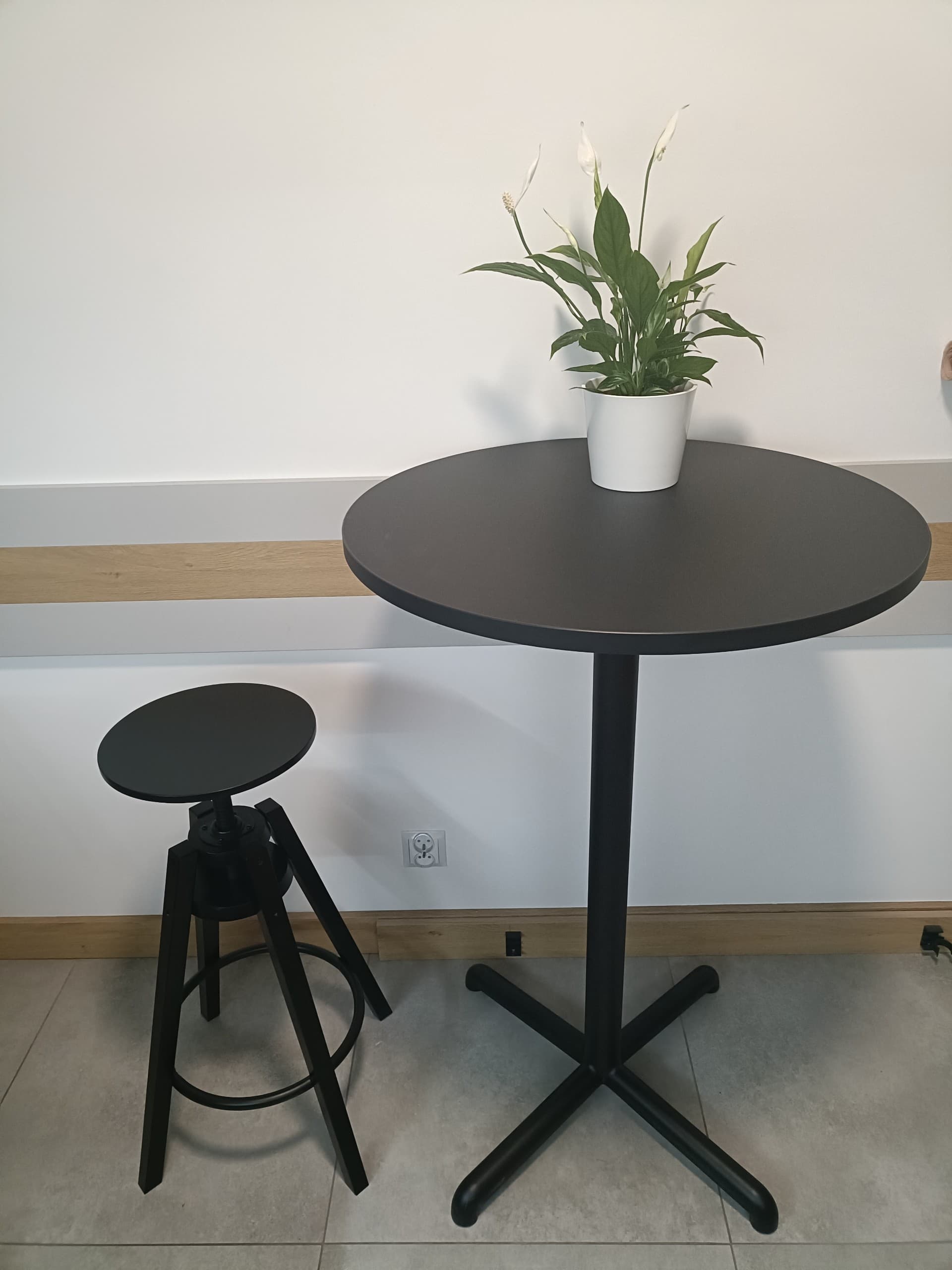 STENSELE Stół barowy, antracyt/antracyt, 70 cm