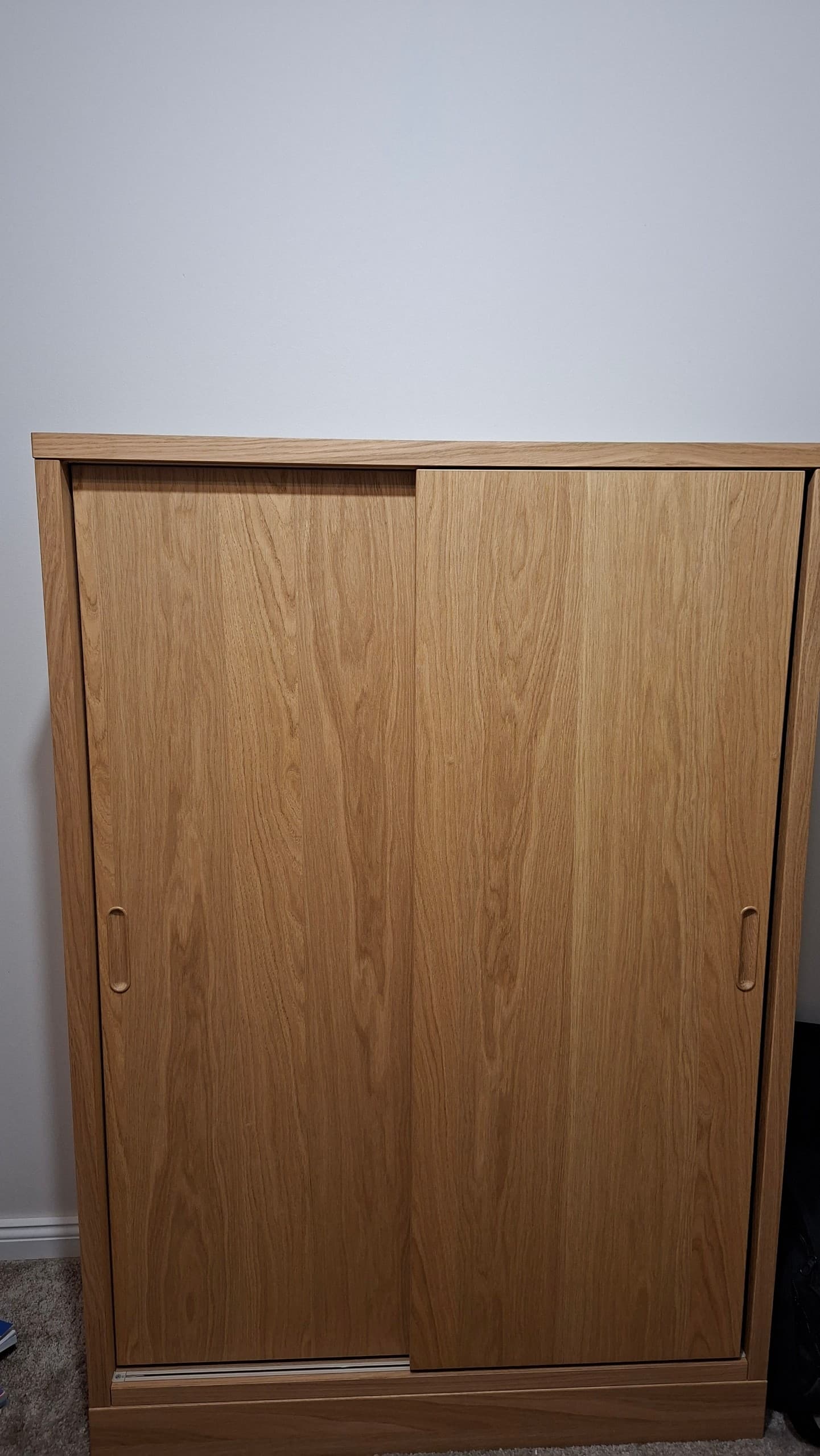 TONSTAD szafka z drzwiami przesuwnymi, okl dęb, 82x37x120 cm