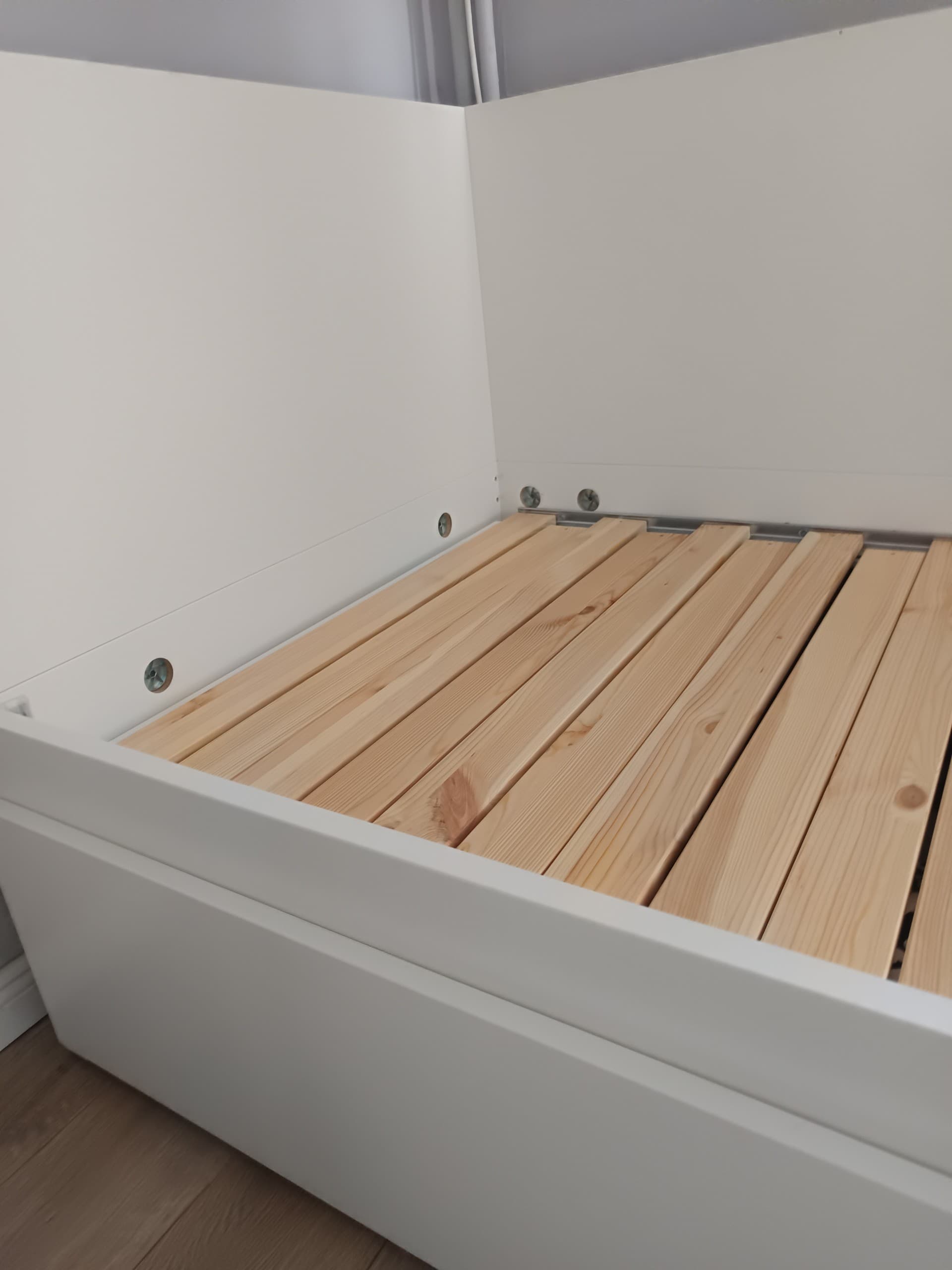 FLEKKE rama leżanki z 2 szufladami, biały, 80x200 cm