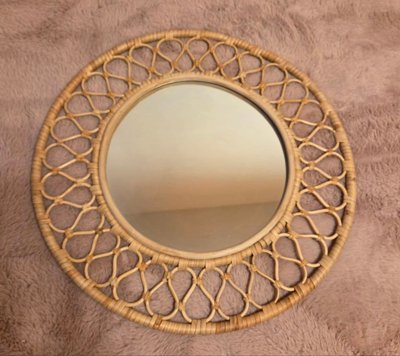 GRINSBOL lustro, rattan, 55 cm