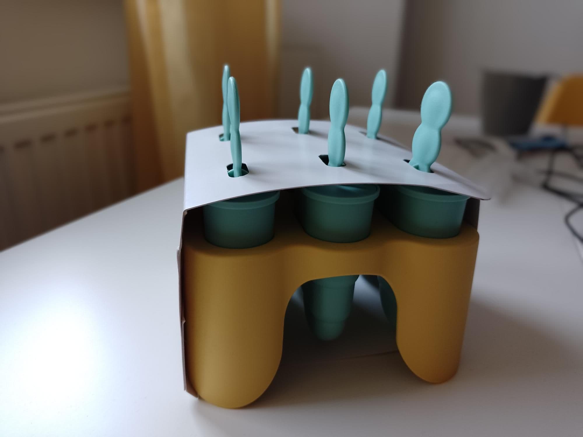 UPPFYLLD foremka do lodów, turkusowy/żółty