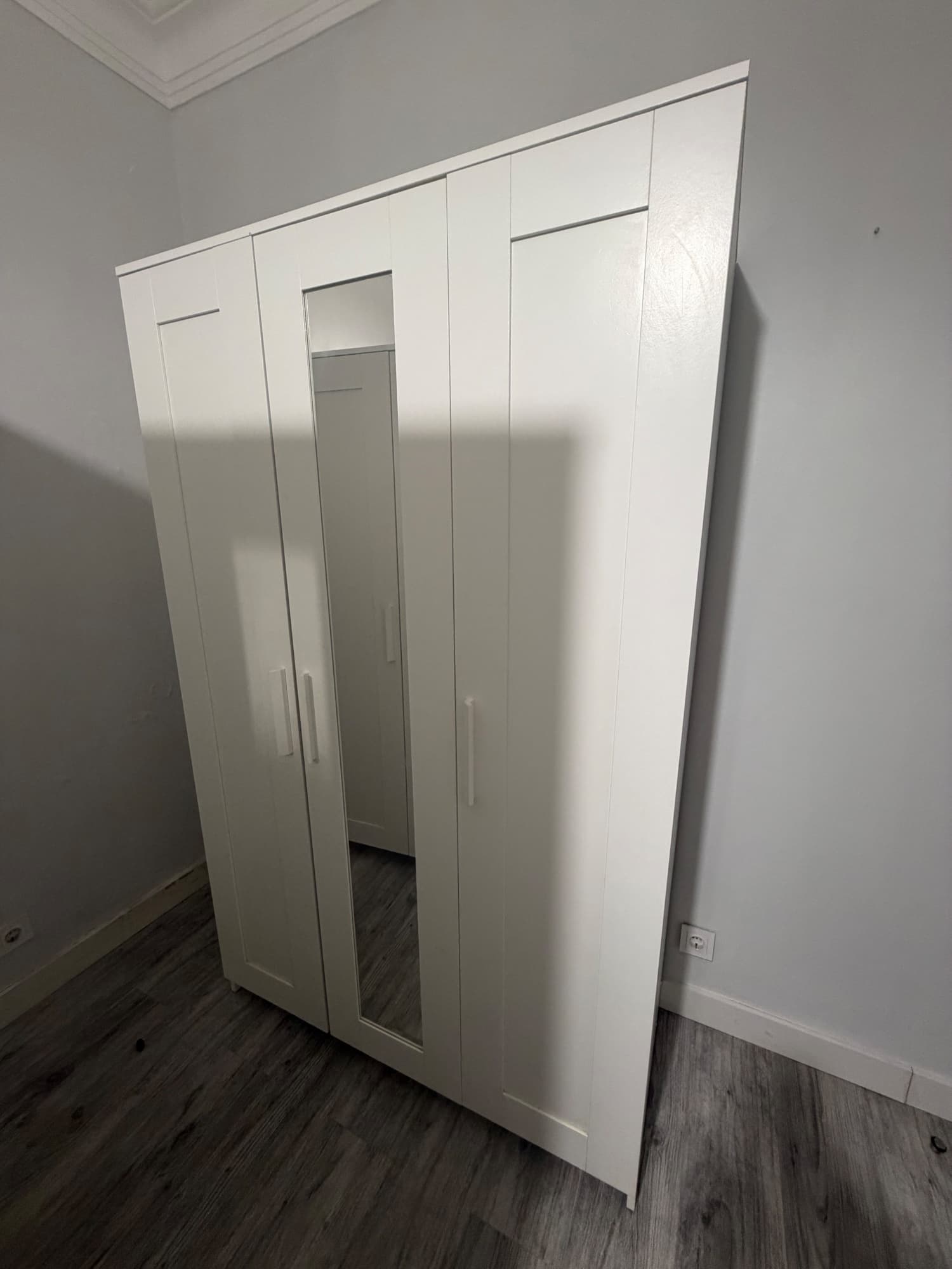 ROUPEIRO Wardrobe with 3 doors, white, 117x190 cm