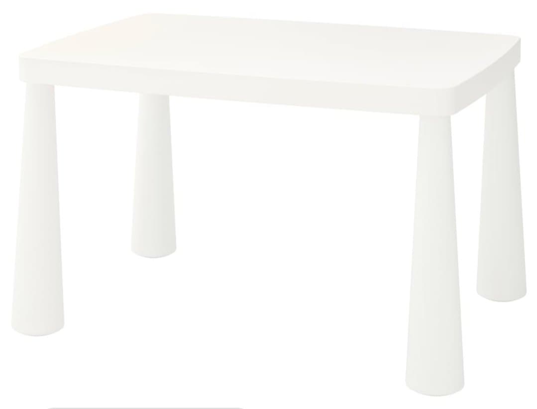 MAMMUT Children's table, in/outdoor white, 77x55 cm