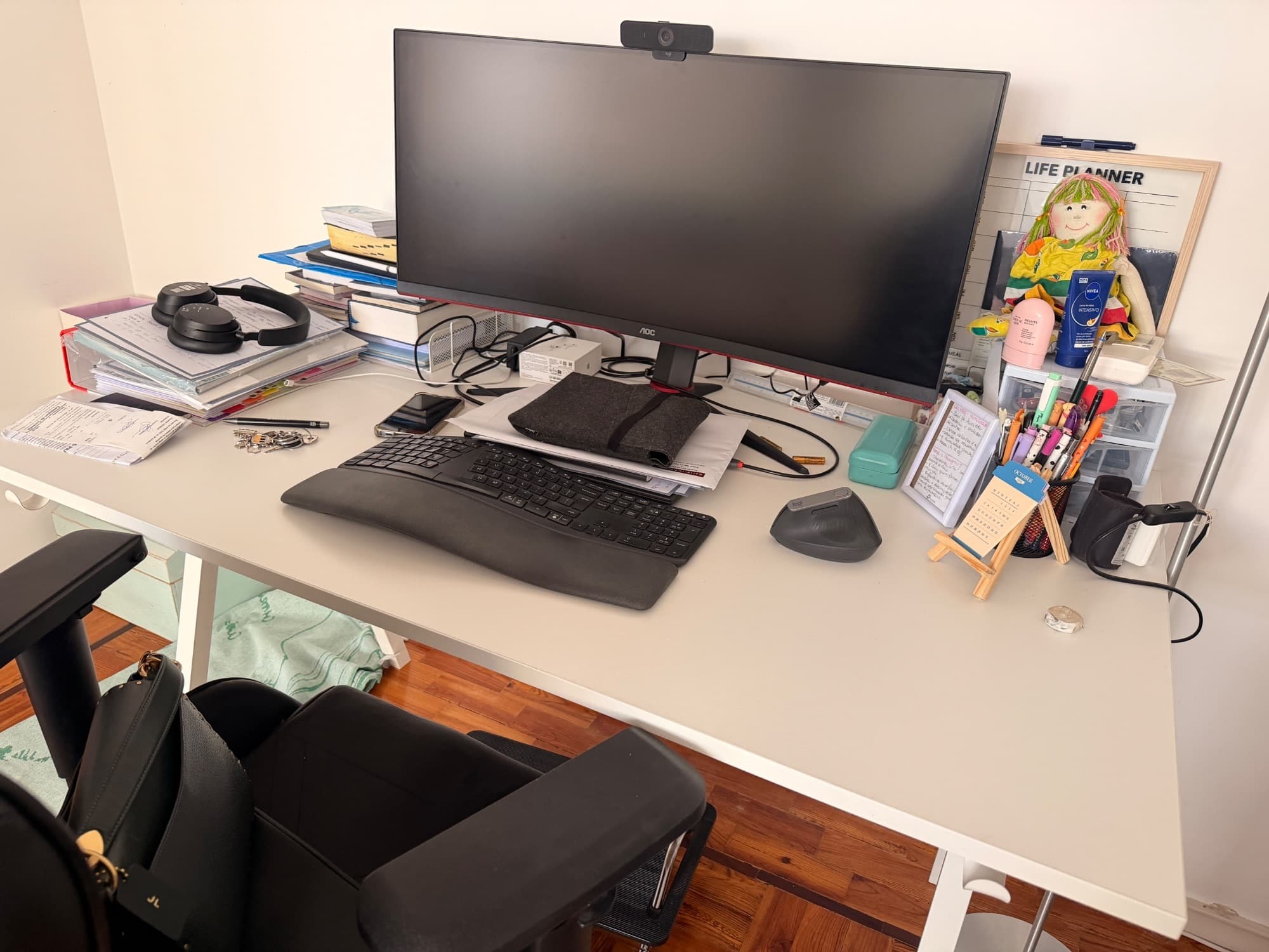 TROTTEN desk, white, 120x70 cm