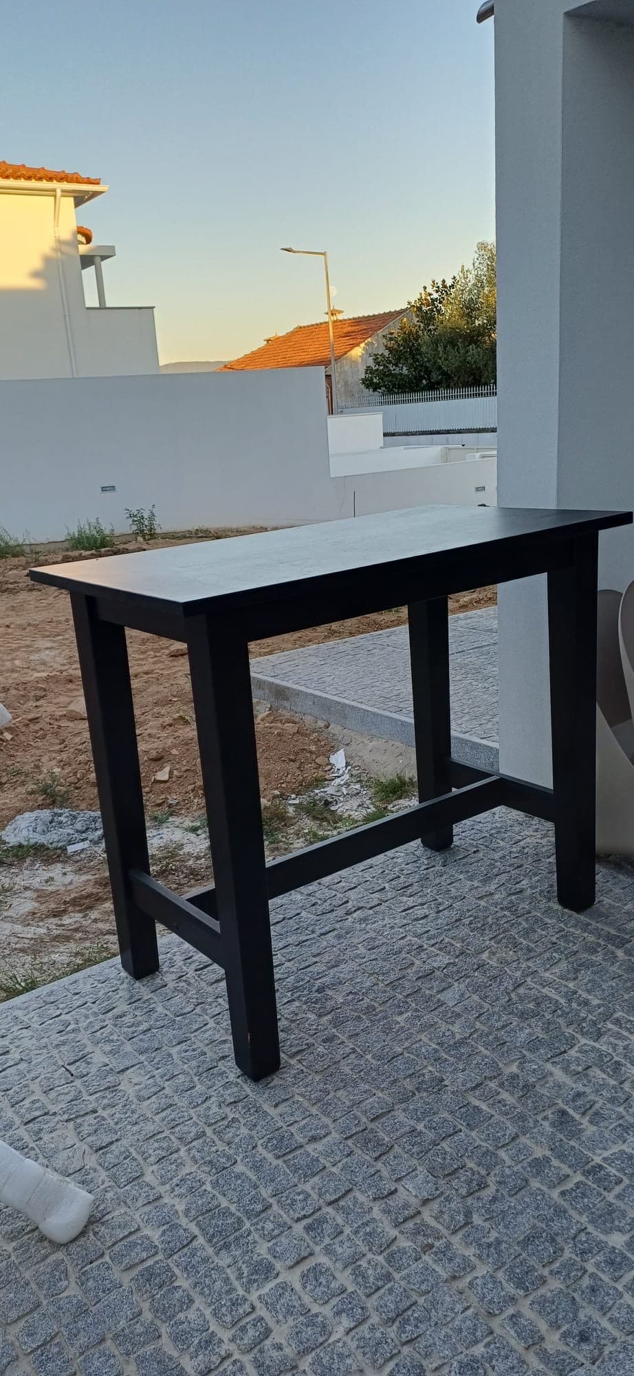 STORNÄS bar table, brown-black