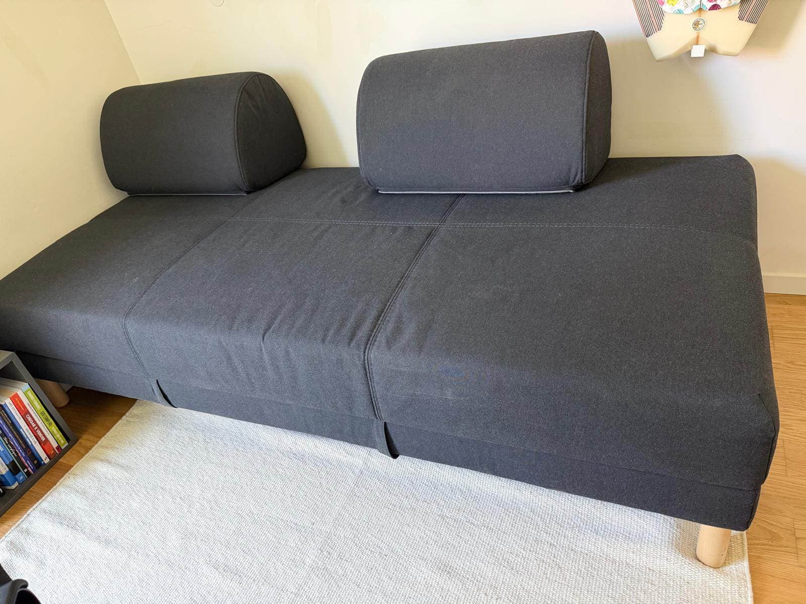 FLOTTEBO sommier, Vesteröy firme/azul claro cinz esc, 90x200 cm
