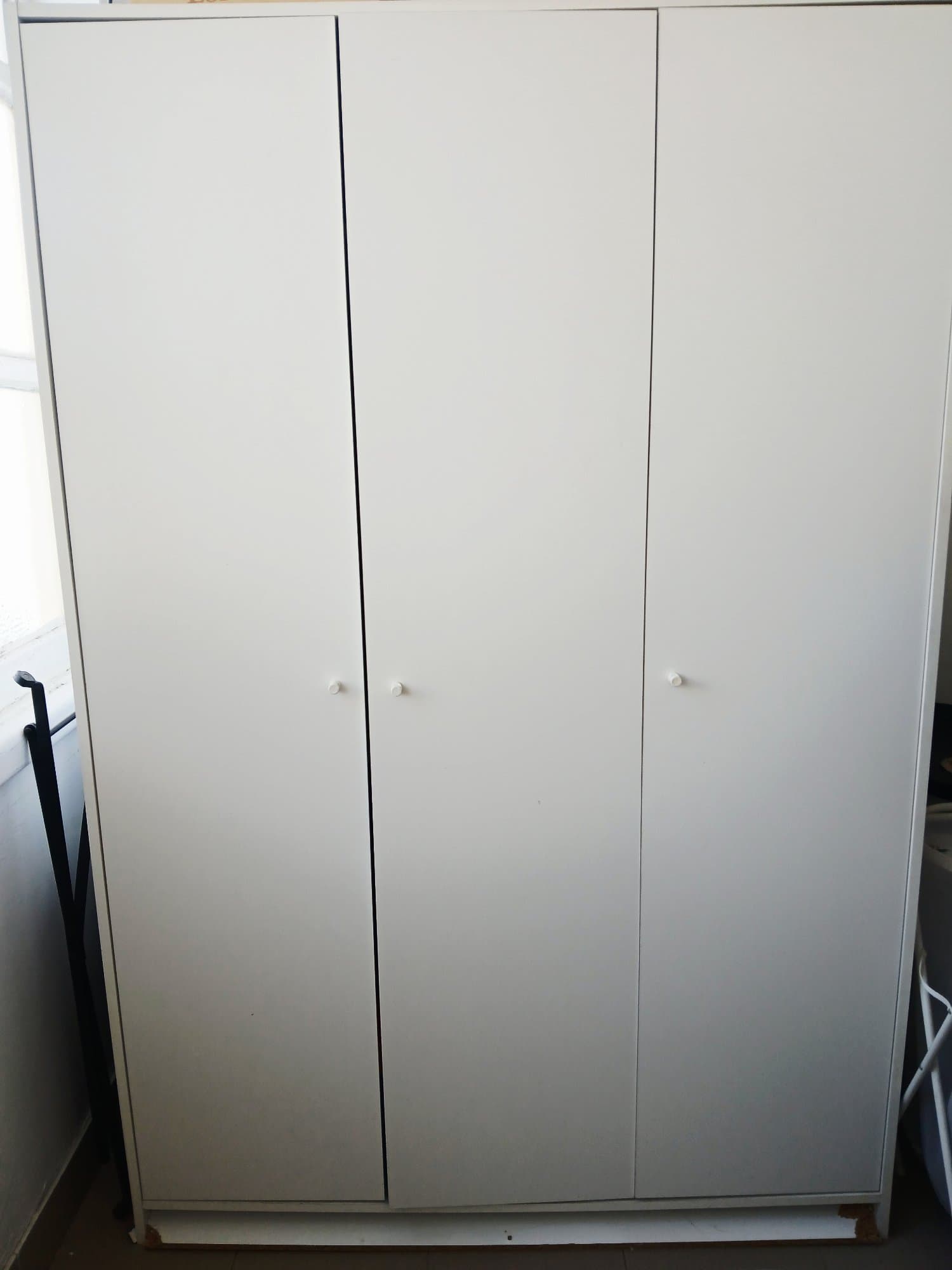 ROUPEIRO 3 PORTAS wardrobe with 3 doors, white, 117x55x176 cm