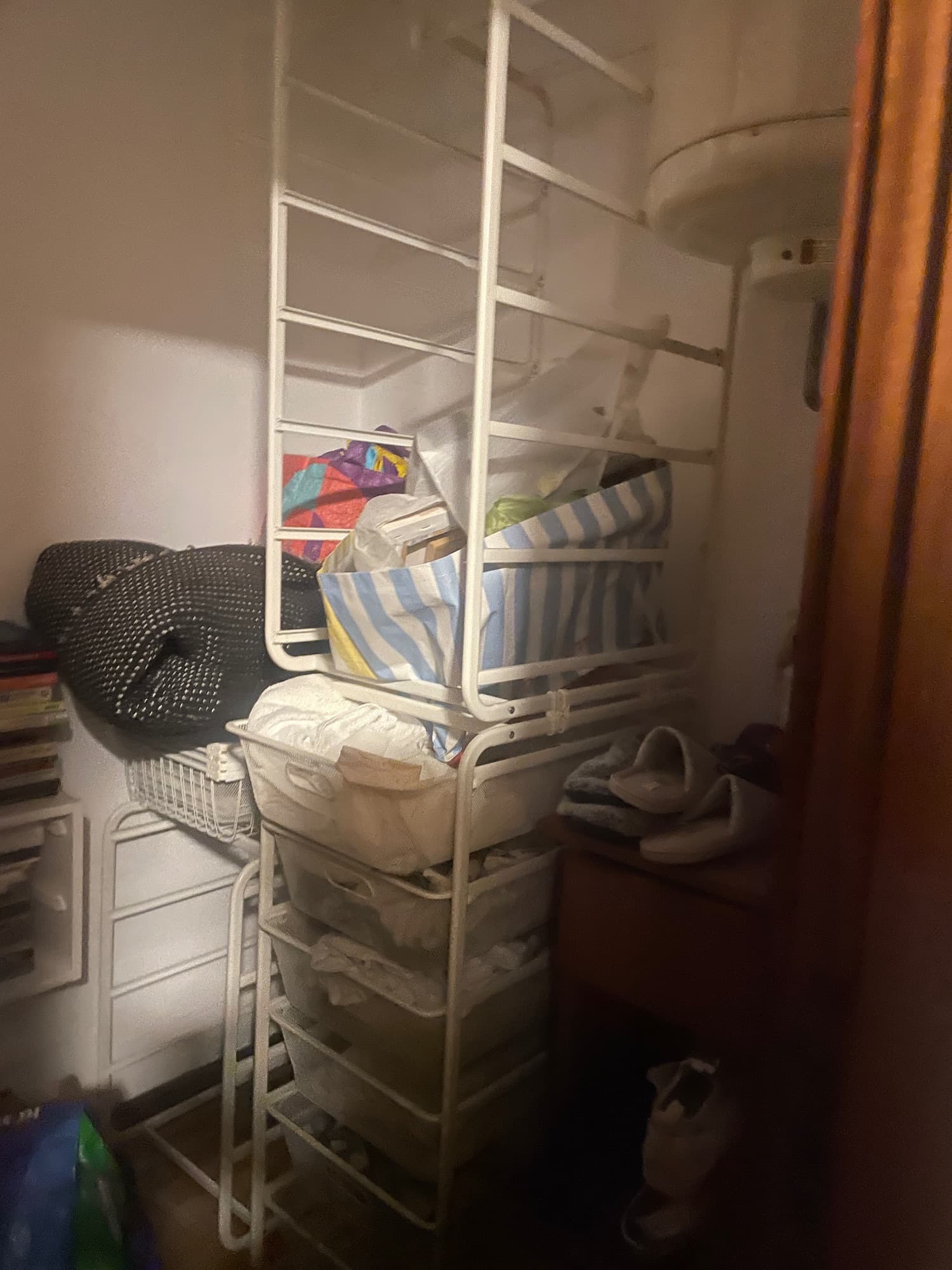 ALGOT frame with rod/mesh baskets