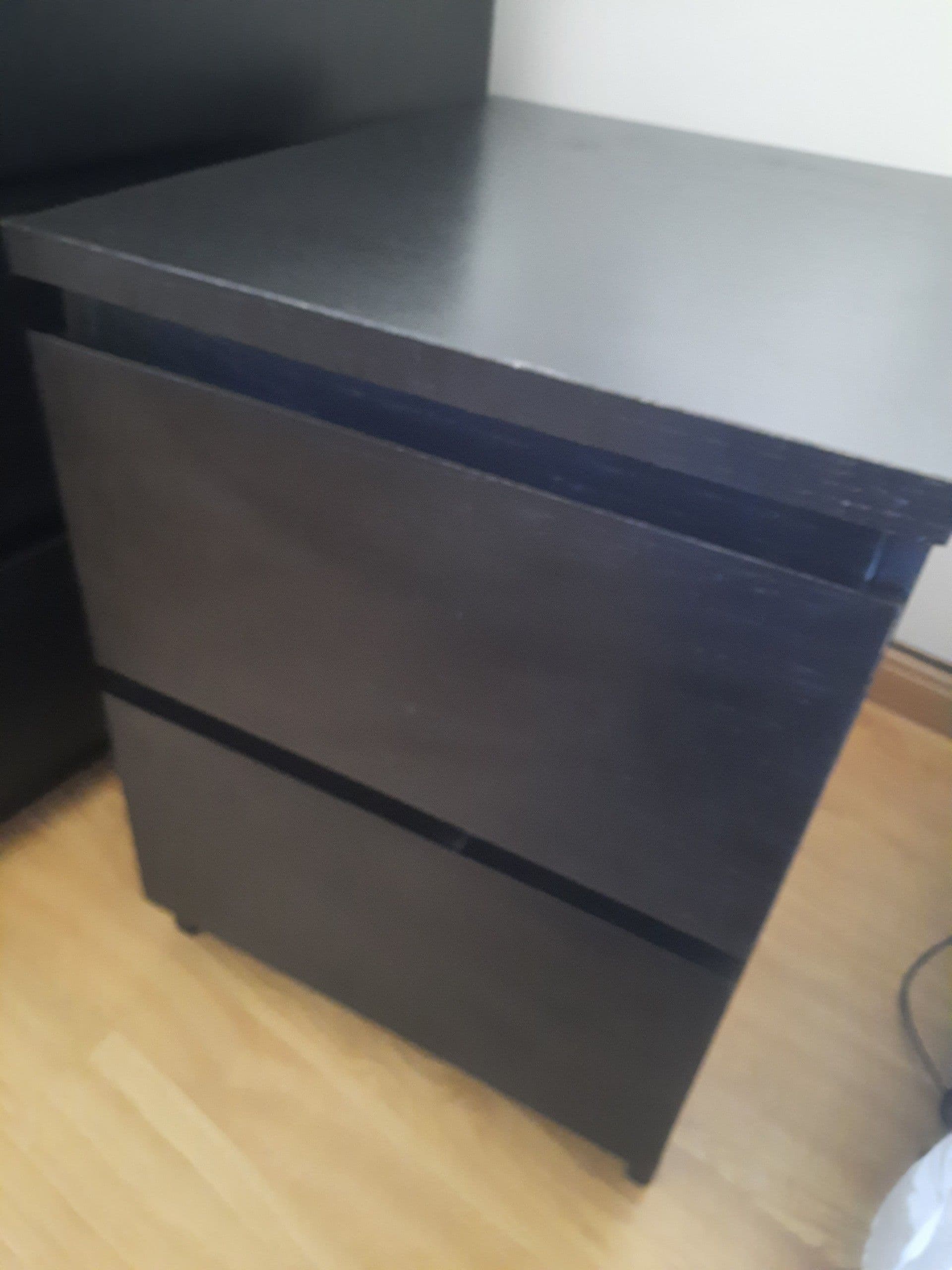 MALM Cómoda c/2 gavetas, pret-cast, 40x55 cm