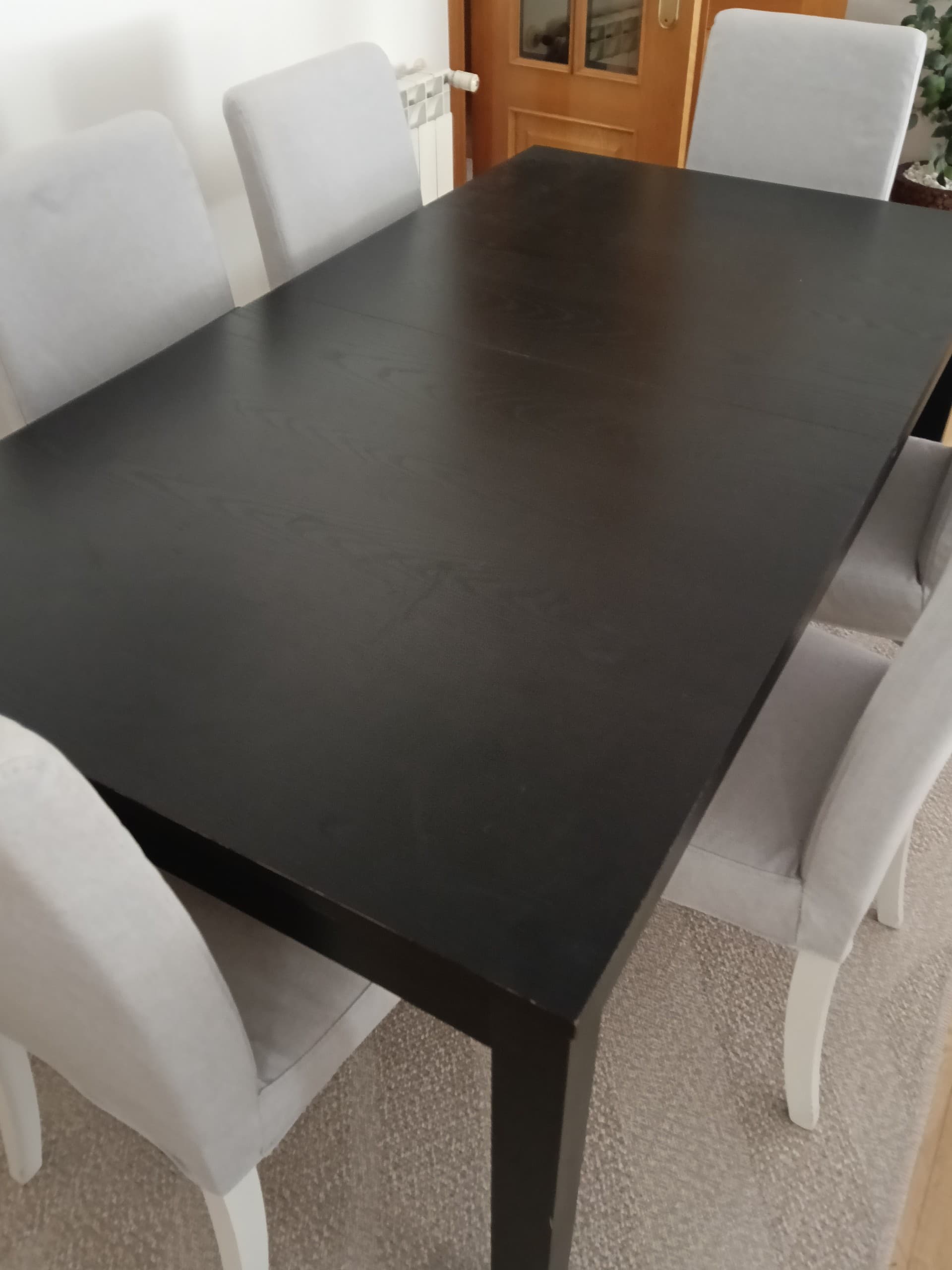 TONSTAD MESA table, brown stained oak veneer, 200x85 cm