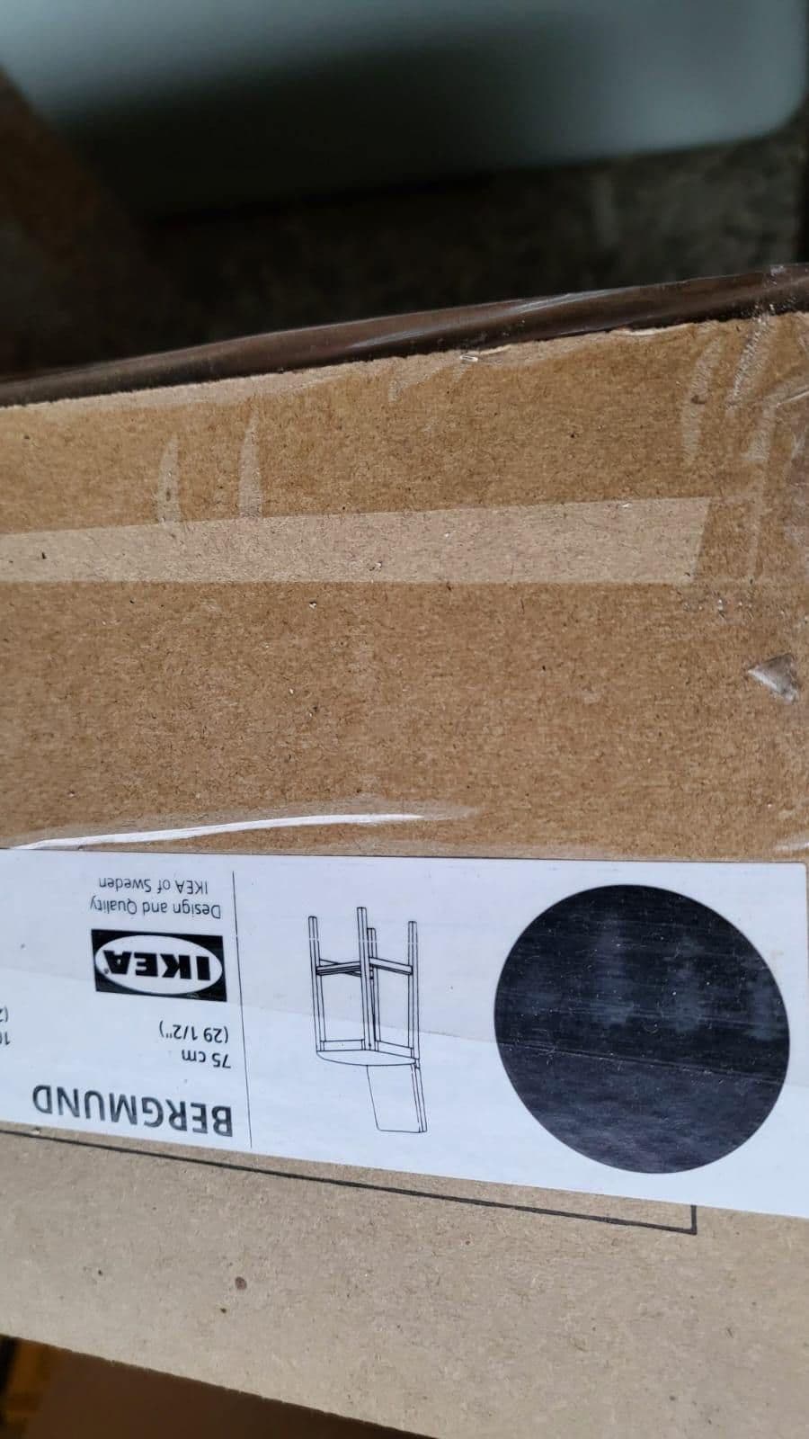 BERGMUND banco alto c/encosto, preto/Gunnared cinz, 75 cm