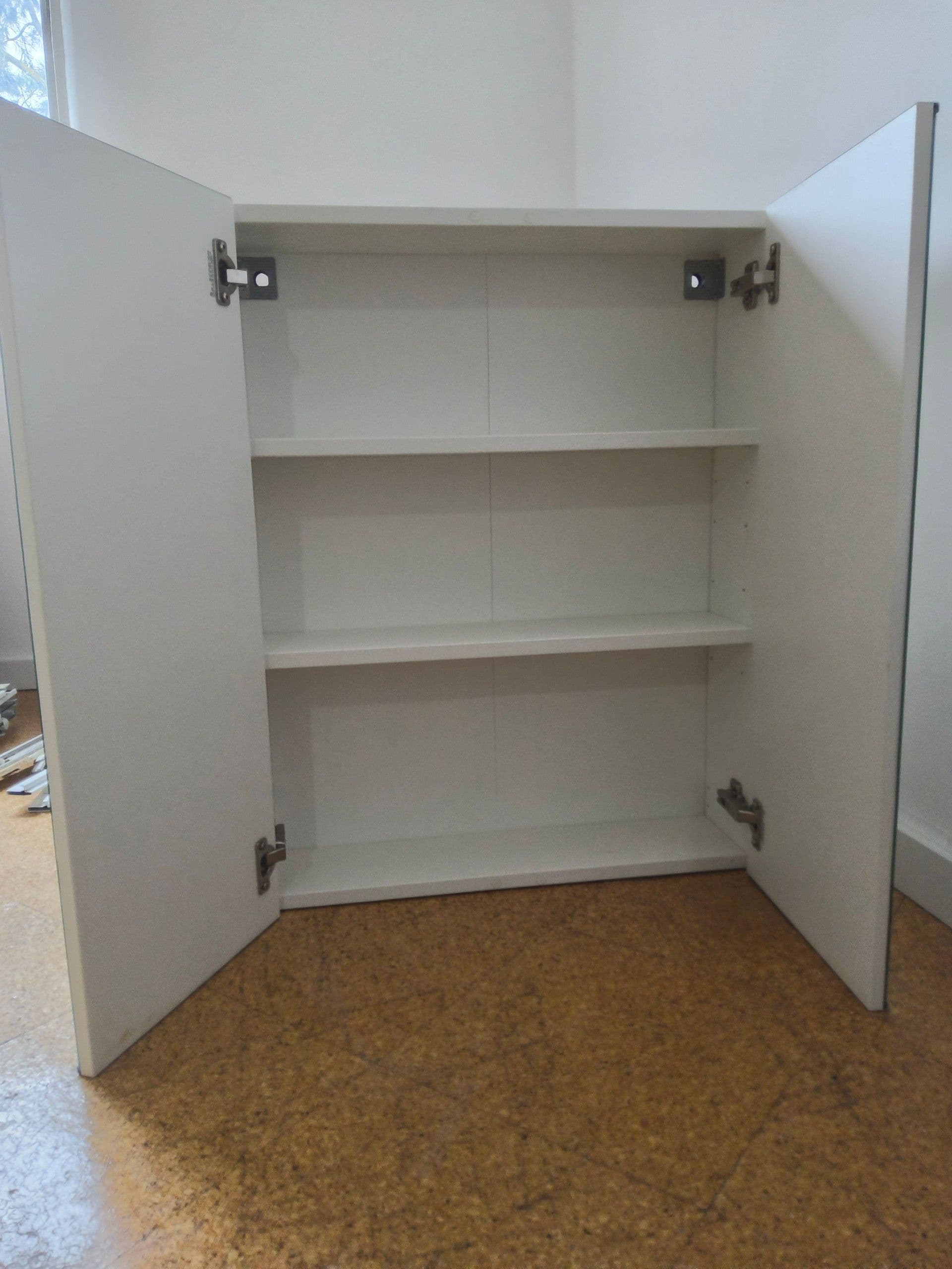 ENHET mirror cabinet with 2 doors, white, 60x17x75 cm