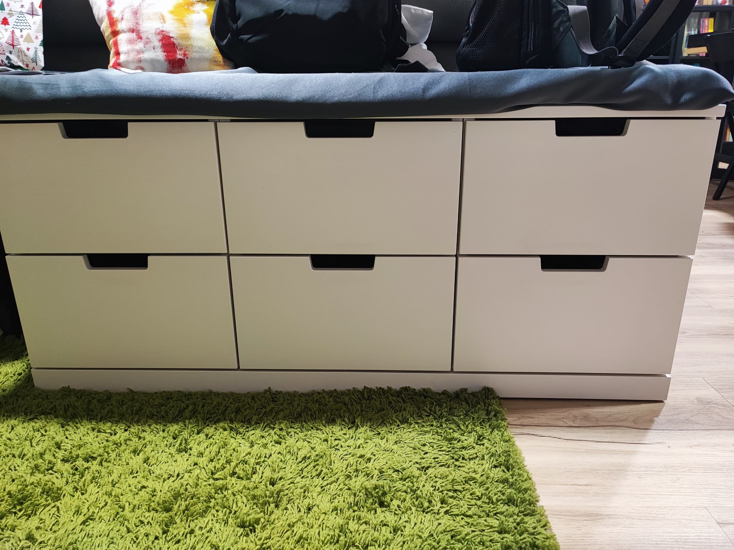 NORDLI chest of 6 drawers, white, 120x54 cm
