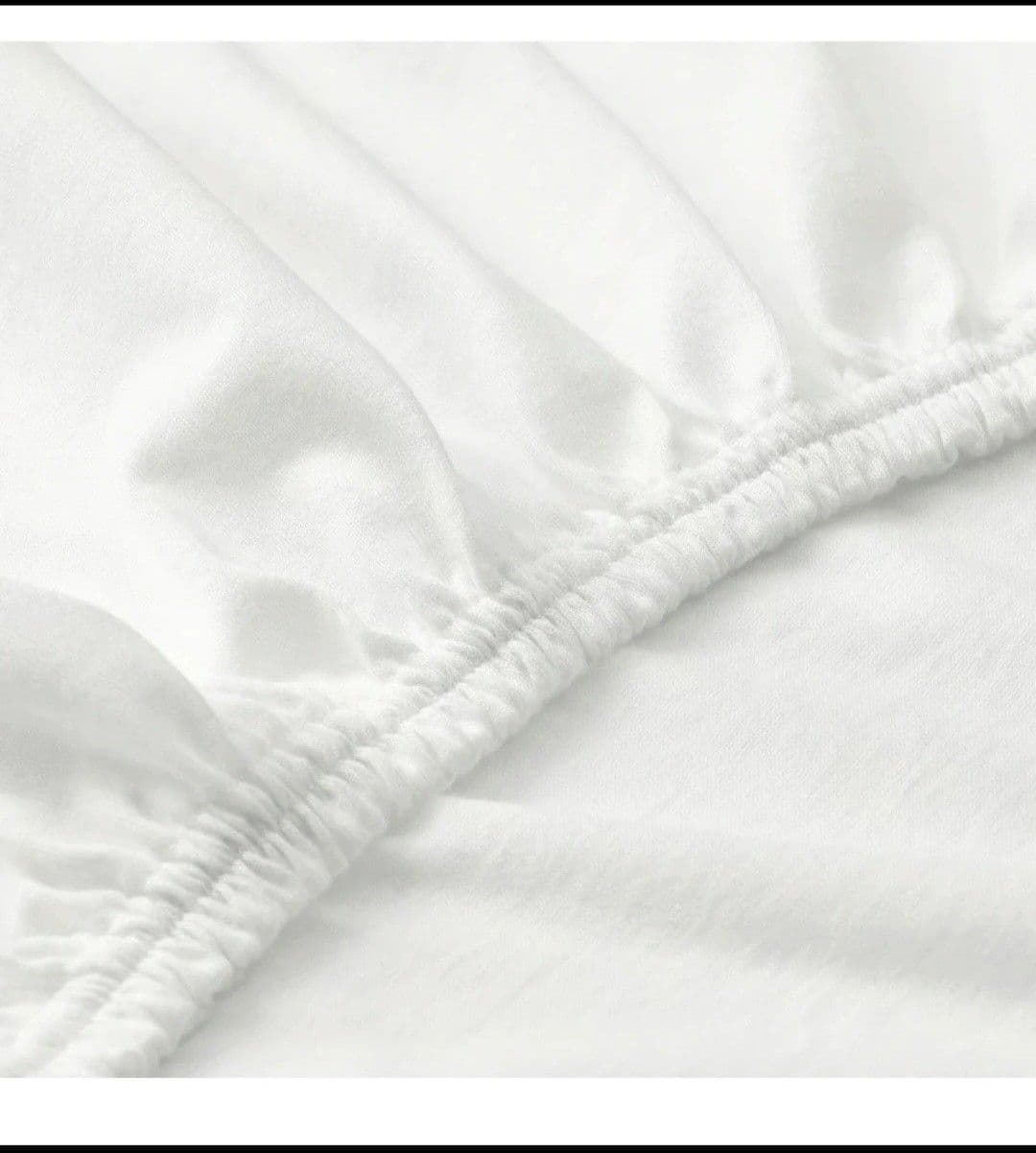 LEN fitted sheet, white, 70x160 cm