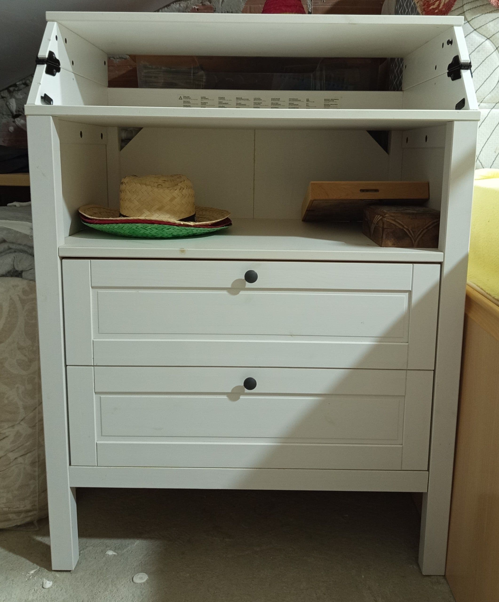 SUNDVIK changing table/chest of drawers, white