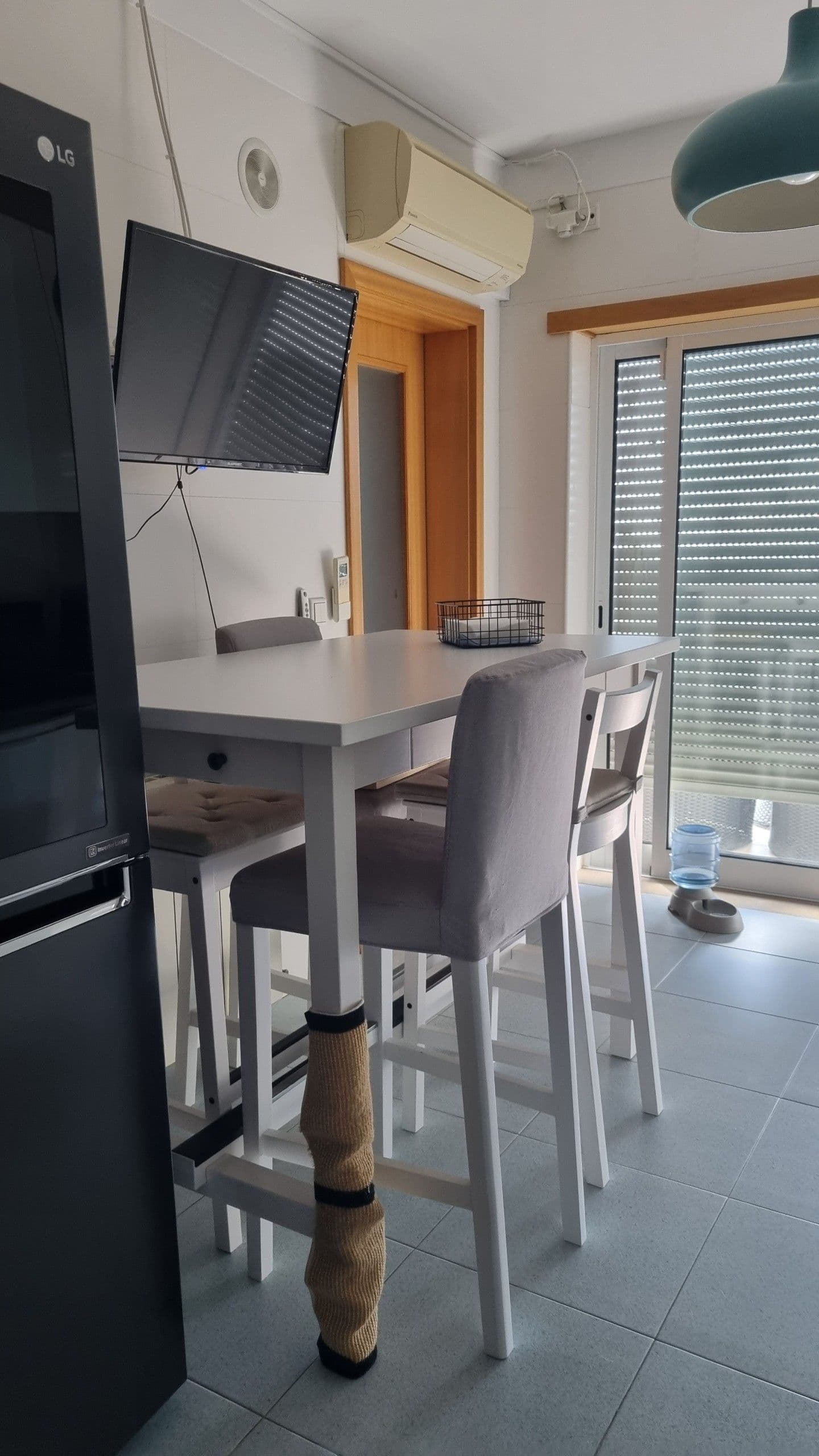 NORDVIKEN Bar table, white, 140x80 cm