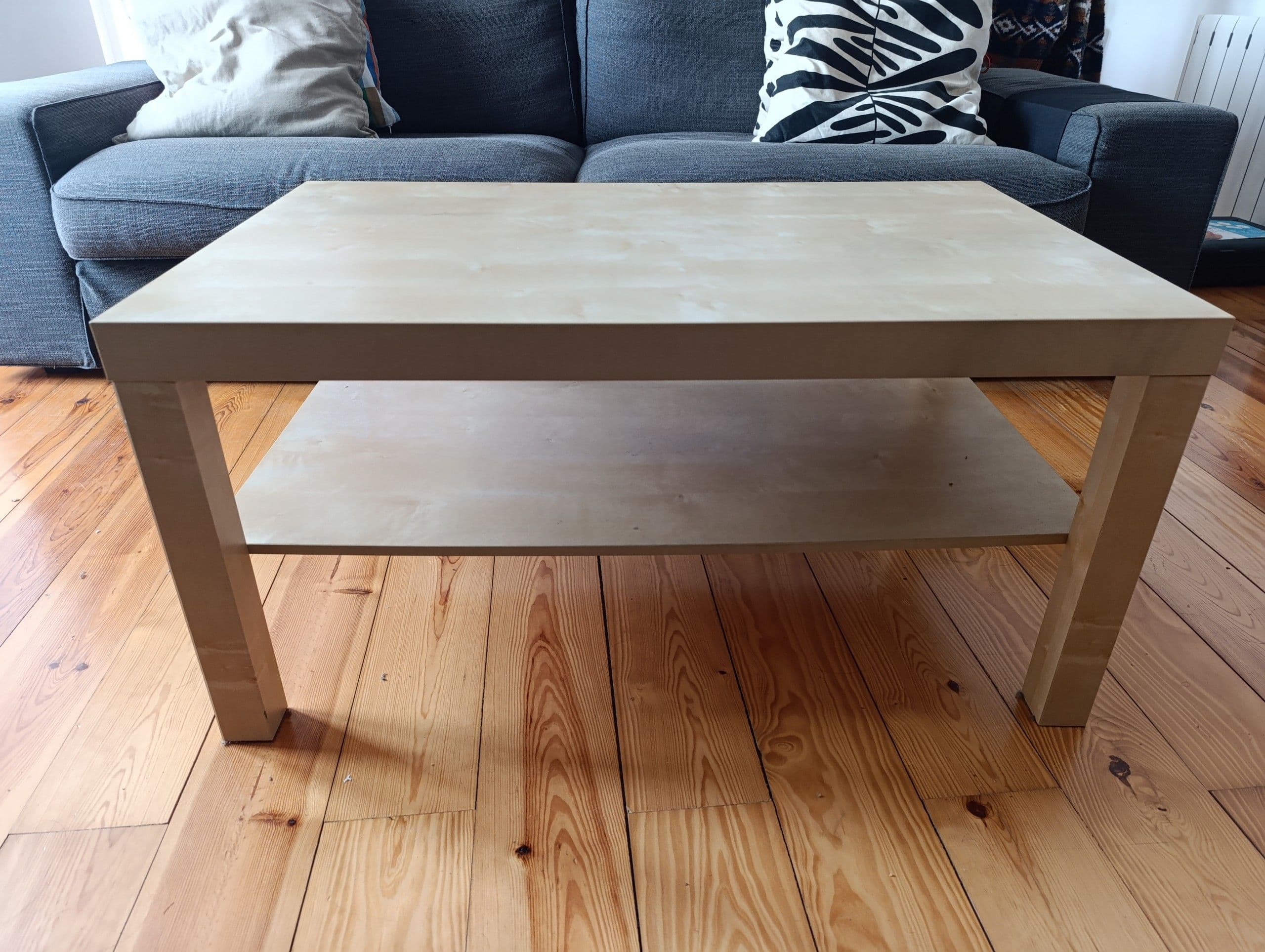 LACK Mesa de centro, ef carvalho c/velatura branca, 90x55 cm