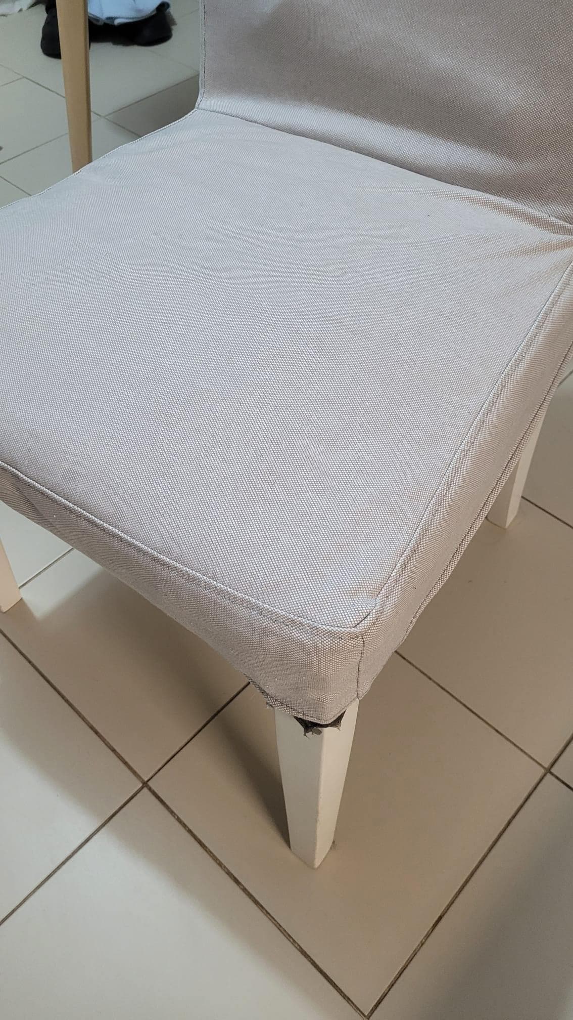 KÄTTIL chair, white/Knisa light grey