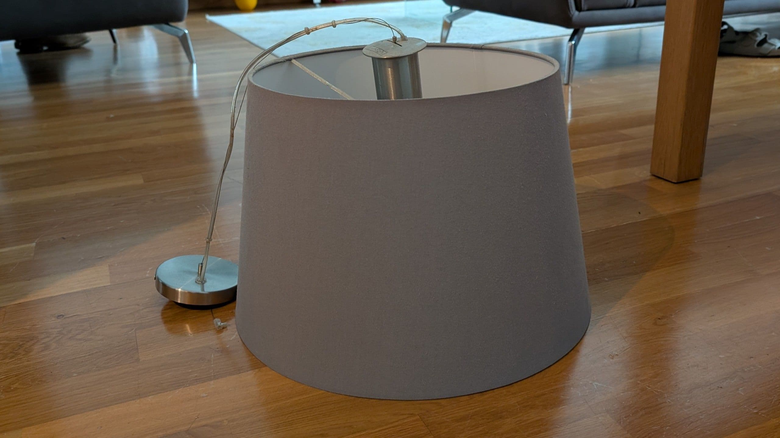 SKOTTORP Lamp shade, light grey, 42 cm