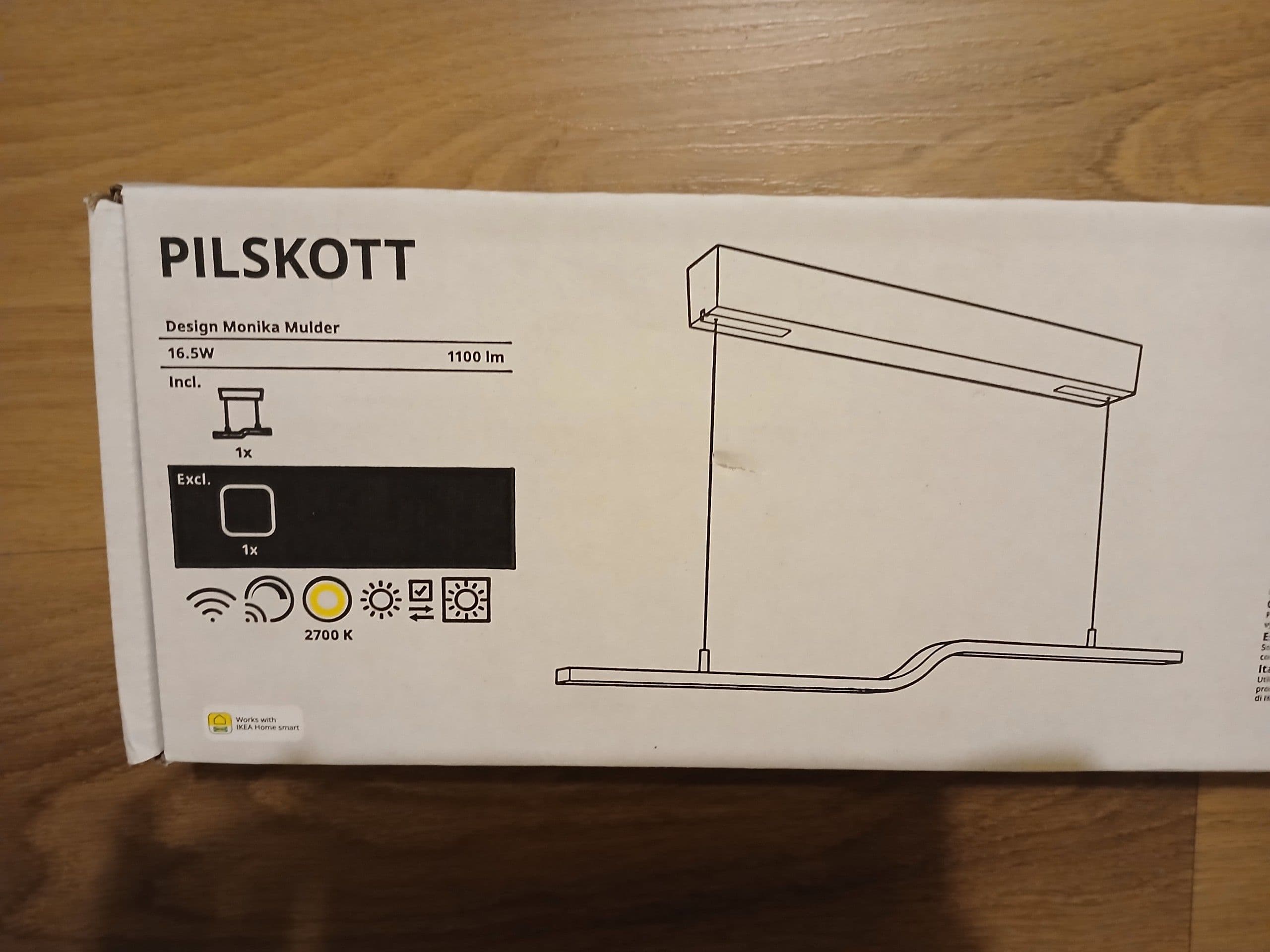 PILSKOTT LED pendant lamp, smart black, 97 cm
