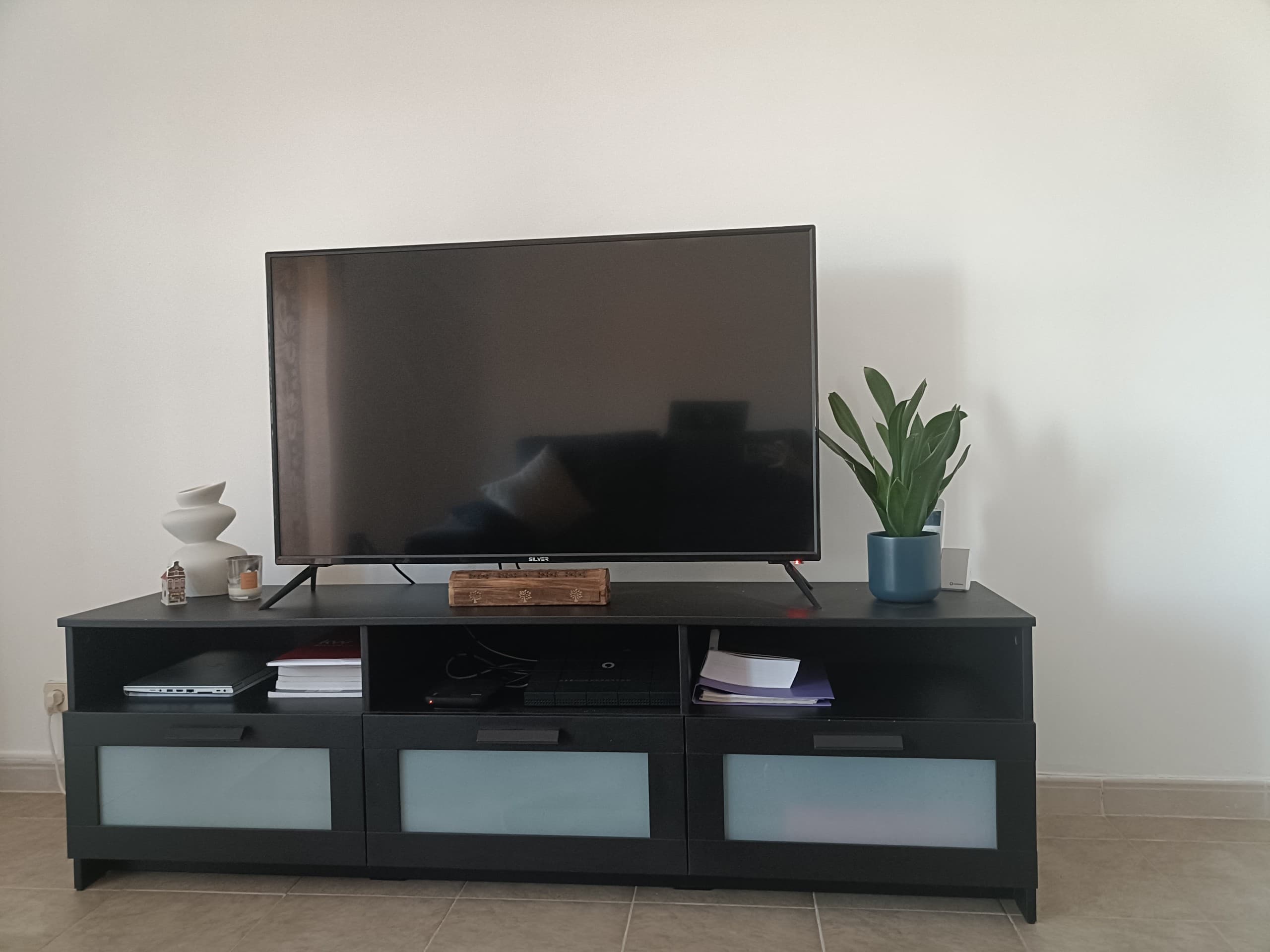 BRIMNES Móvel TV, preto, 180x41x53 cm