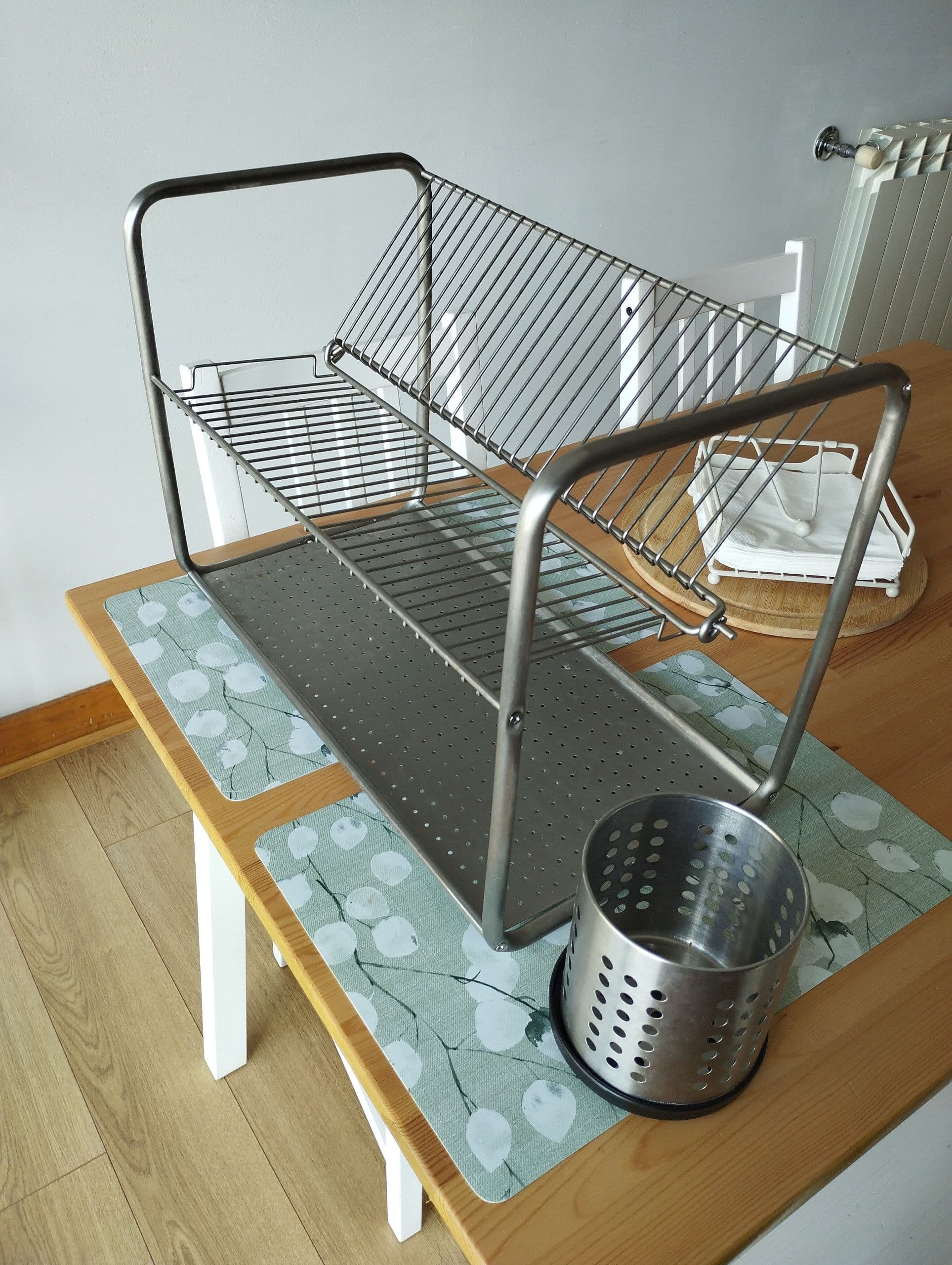 ORDNING dish drainer, stainless steel, 50x27x36 cm