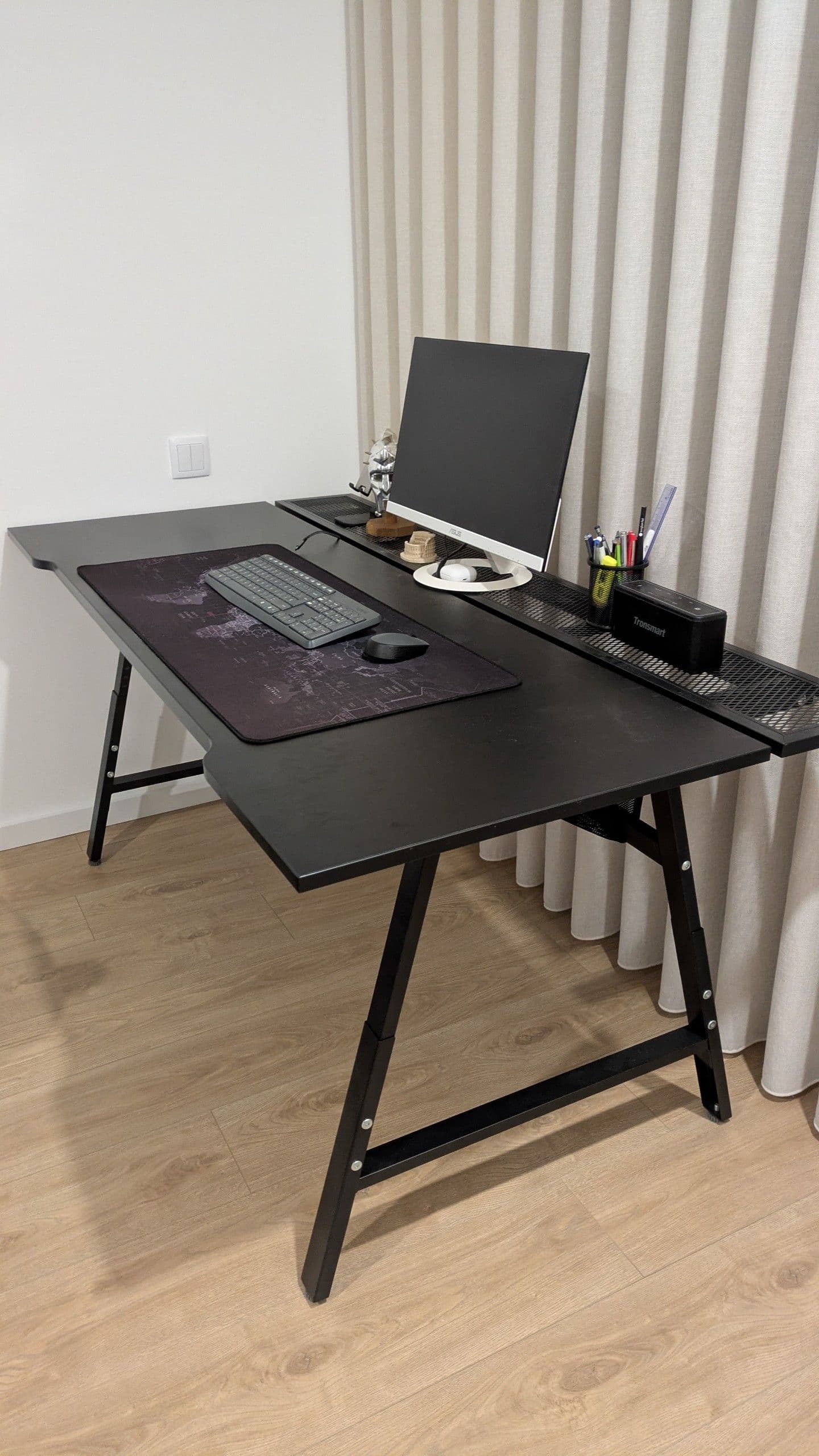 UTESPELARE secretária p/gaming, preto, 160x80 cm
