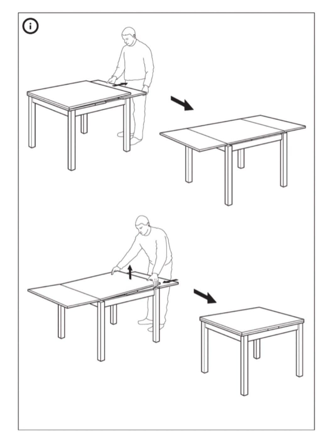VIHALS extendable table, white, 120/180x74 cm